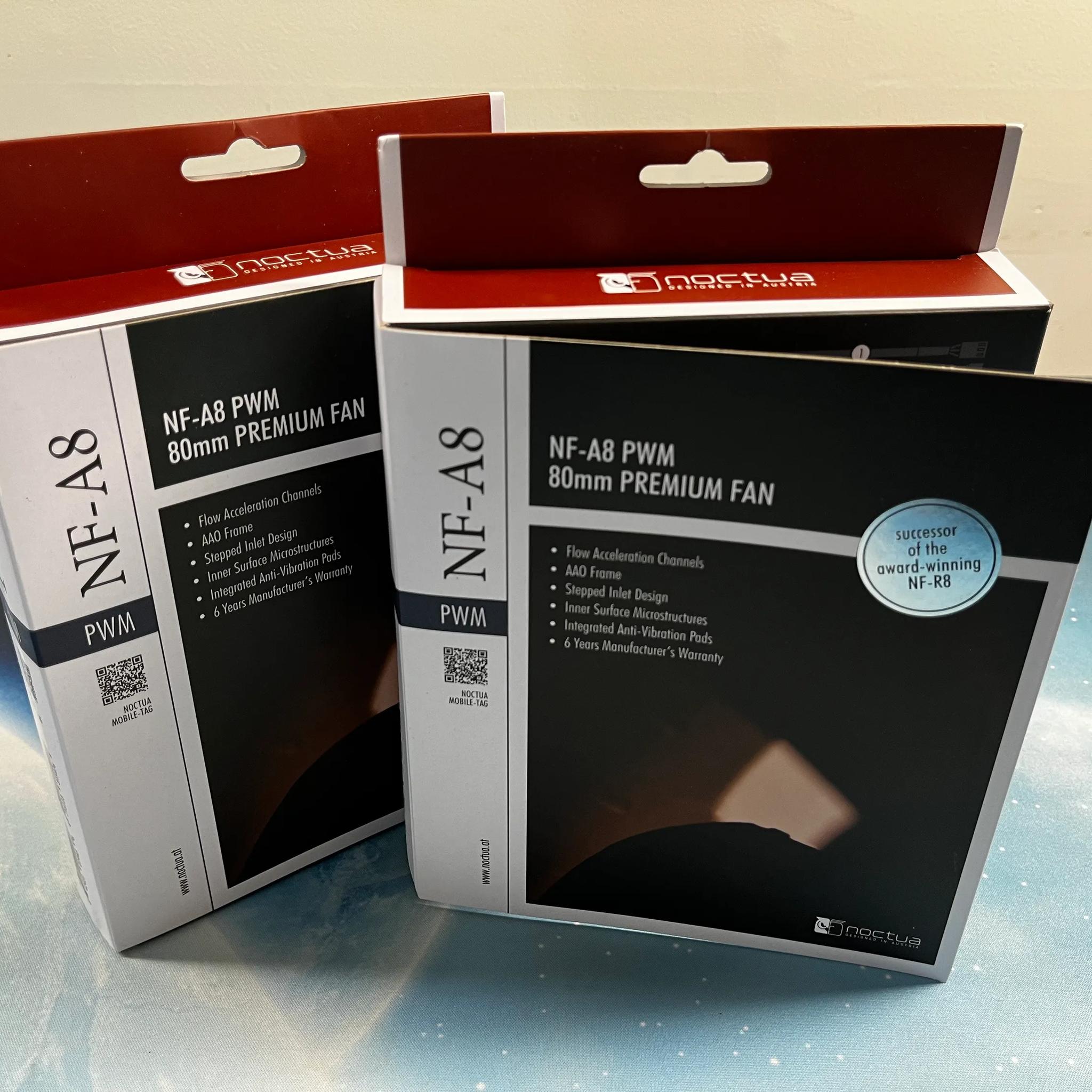 Pair of Noctua NF-A8 PWM Premium Quiet Fans, 4-Pin (80mm, Brown)