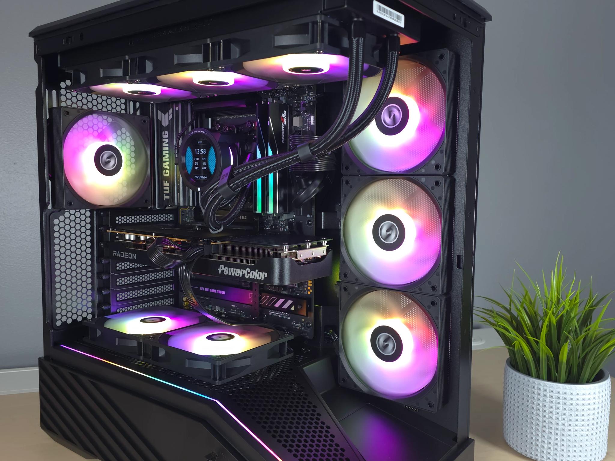 All AMD I All-Black 4K Gaming PC | Ryzen 7 9850X3D | RX 9070 XT 16 GB | 32GB | 2TB | 2 Year Warranty