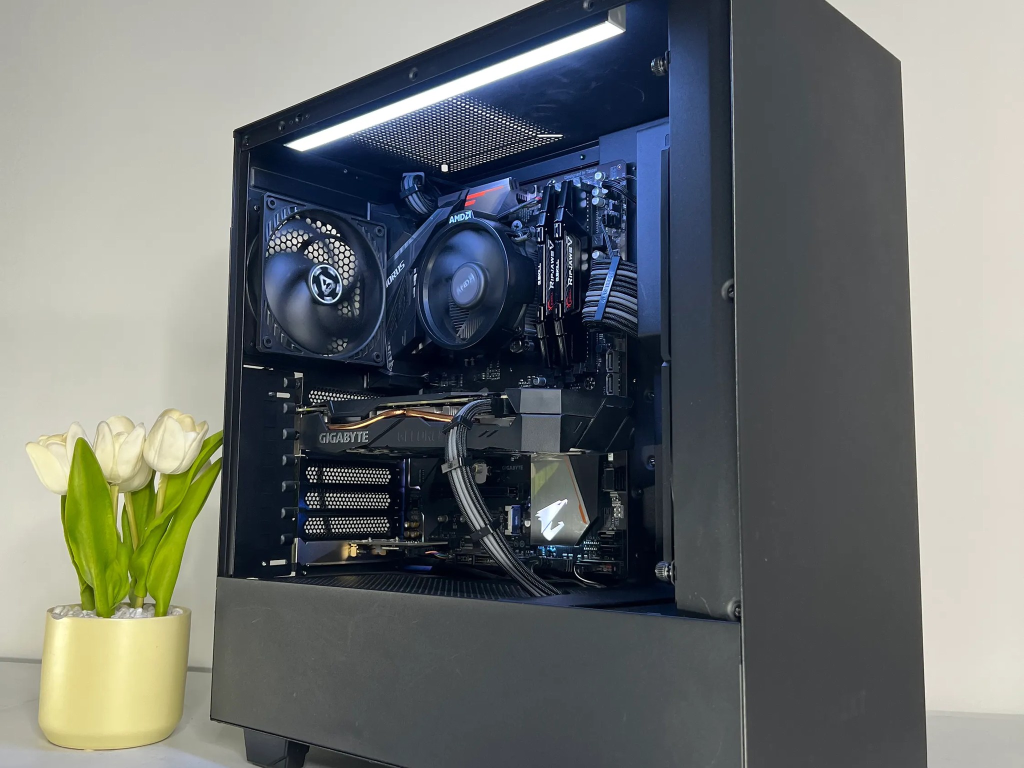 🖤Ryzen 5 2600 | GTX 1660ti 6GB ⬛| 16GB Ram | 1TB NVME SSD 🖤Custom Black PC ⬛