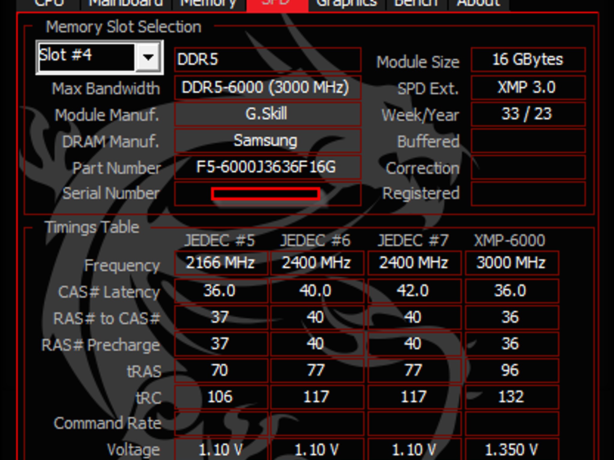 G.SKILL Ripjaws S5 32GB (2x16GB) 6000MT/s Desktop Computer Memory, Matte Black