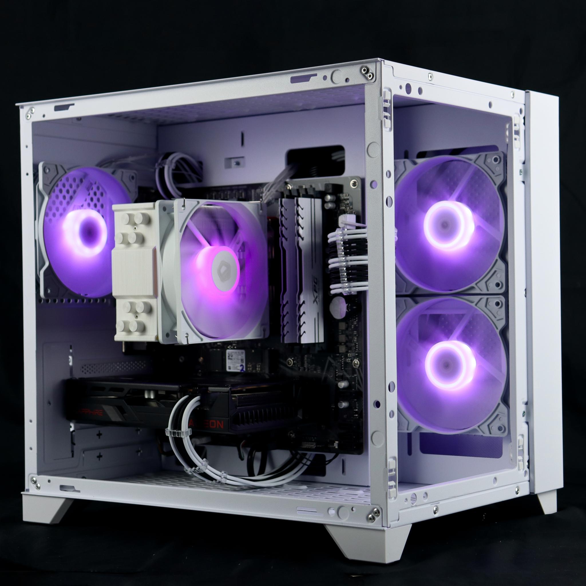 🧊❄️🧊 White Gaming PC – RX 6600 8G , Ryzen 7 2700X, 16GB RAM, 500GB SSD - WiFi, BlueTooth 🧊❄️🧊