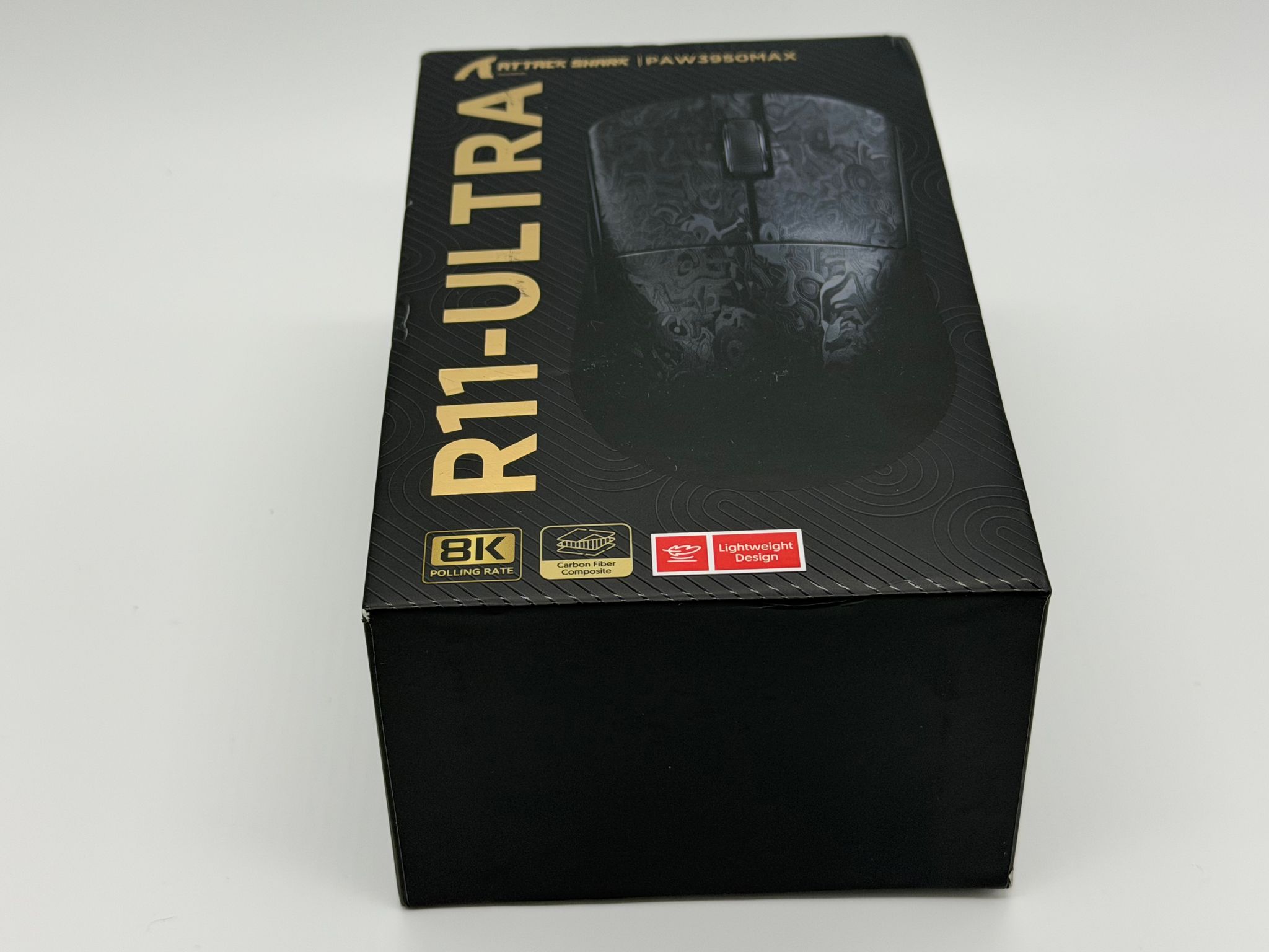 Attack Shark R11-ULTRA PAW3950MAX – Black Ink Edition – Sealed Retail Box