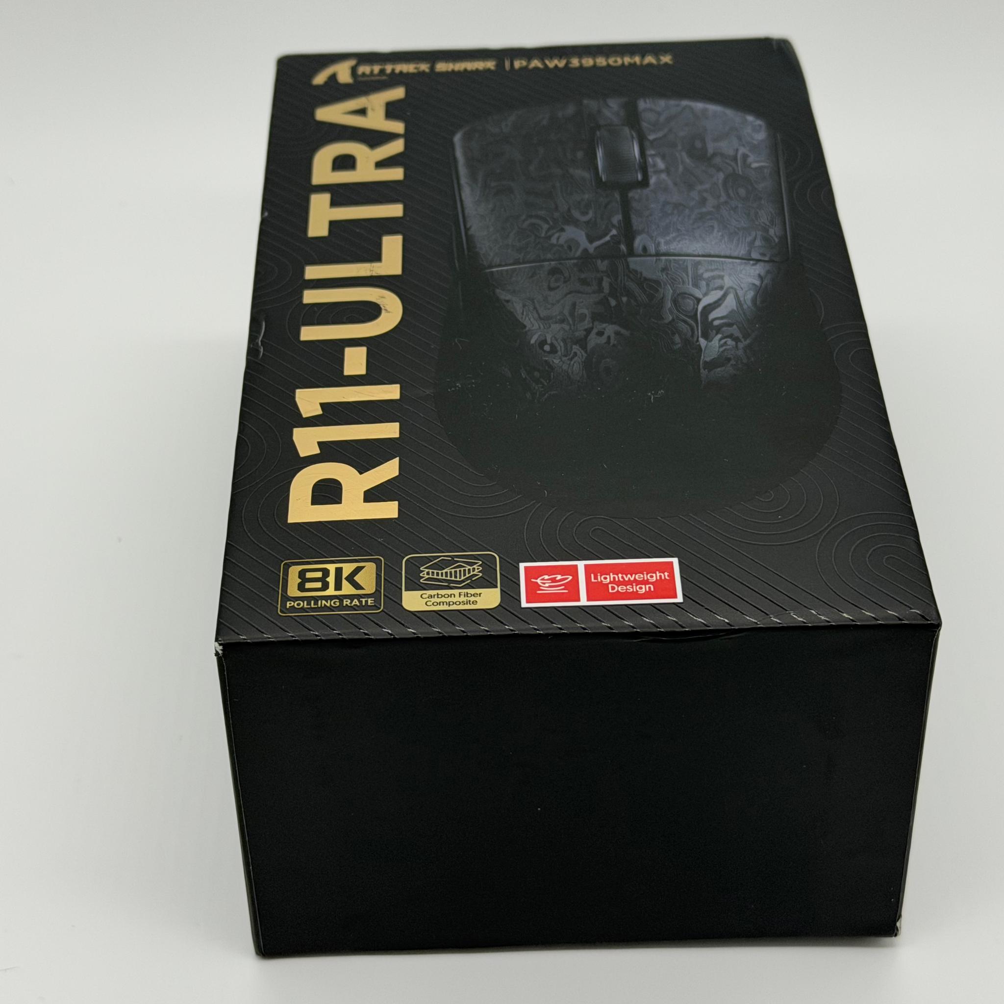 Attack Shark R11-ULTRA PAW3950MAX – Black Ink Edition – Sealed Retail Box