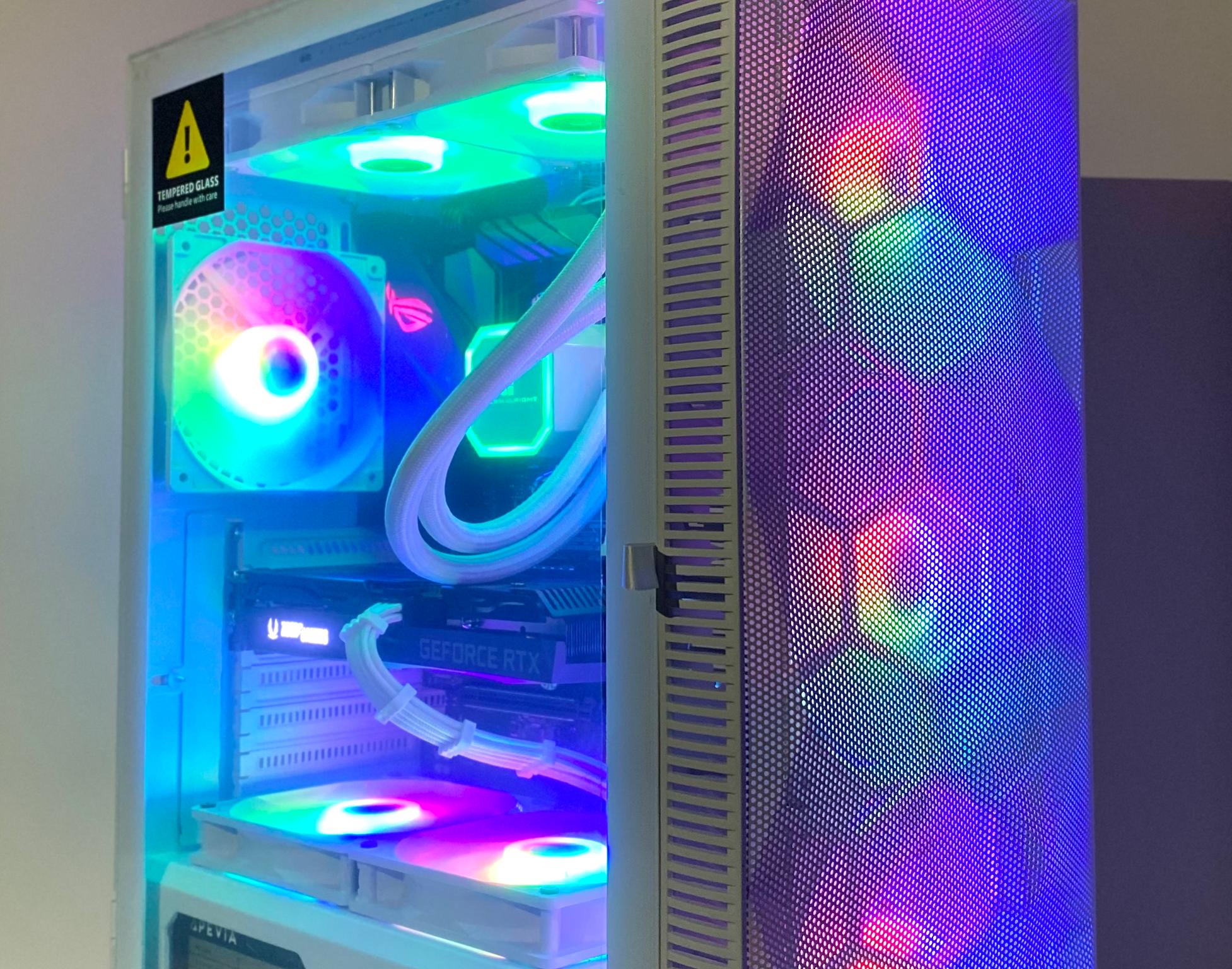 (Liquid Cooled) White⚪️Gaming PC| RTX 3060TI | Ryzen 5@4GHz| 16GB DDR4 RAM| 1TB NVMe SSD| Windows 11