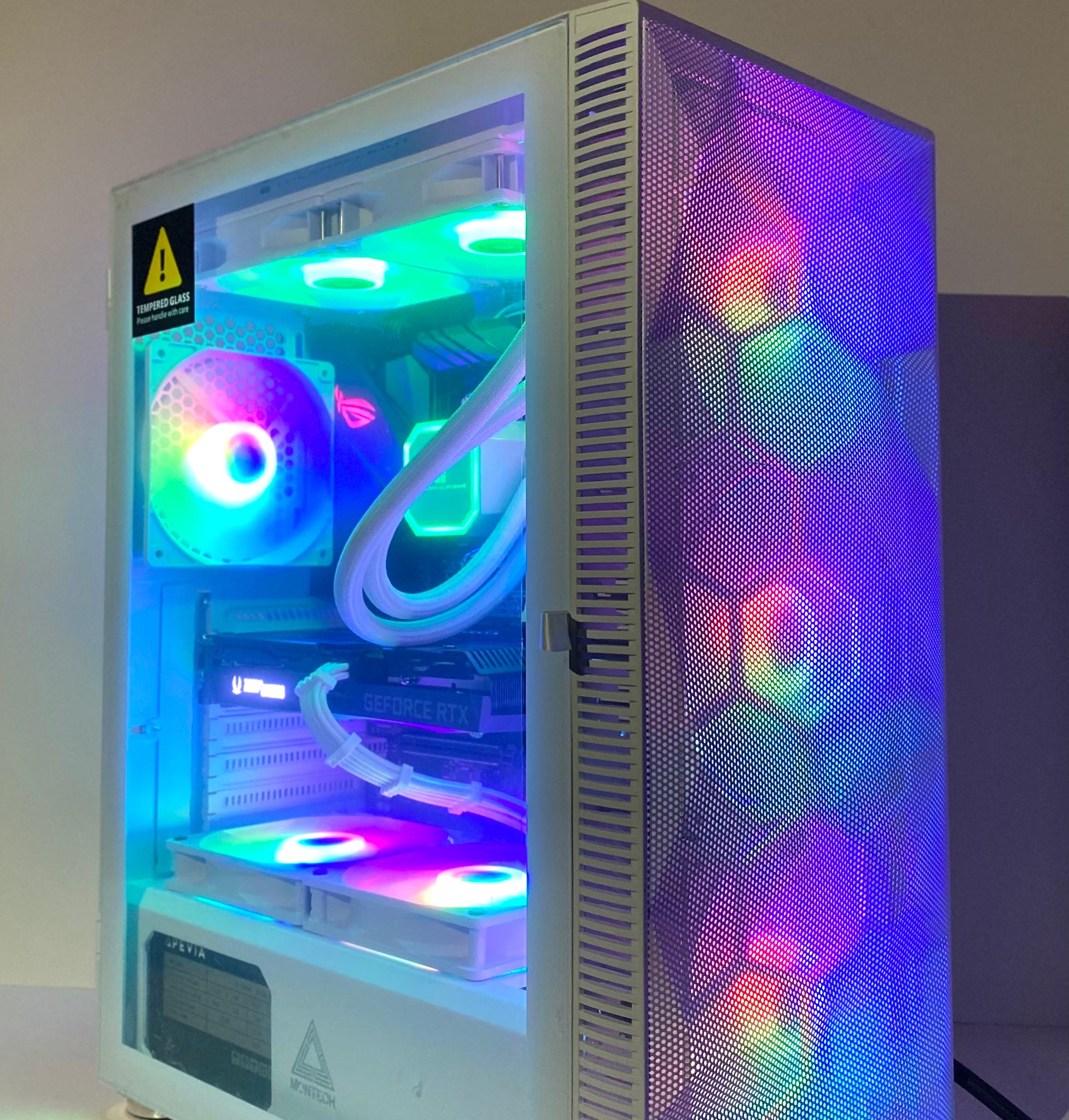 (Liquid Cooled) White⚪️Gaming PC| RTX 3060TI | Ryzen 5@4GHz| 16GB DDR4 RAM| 1TB NVMe SSD| Windows 11