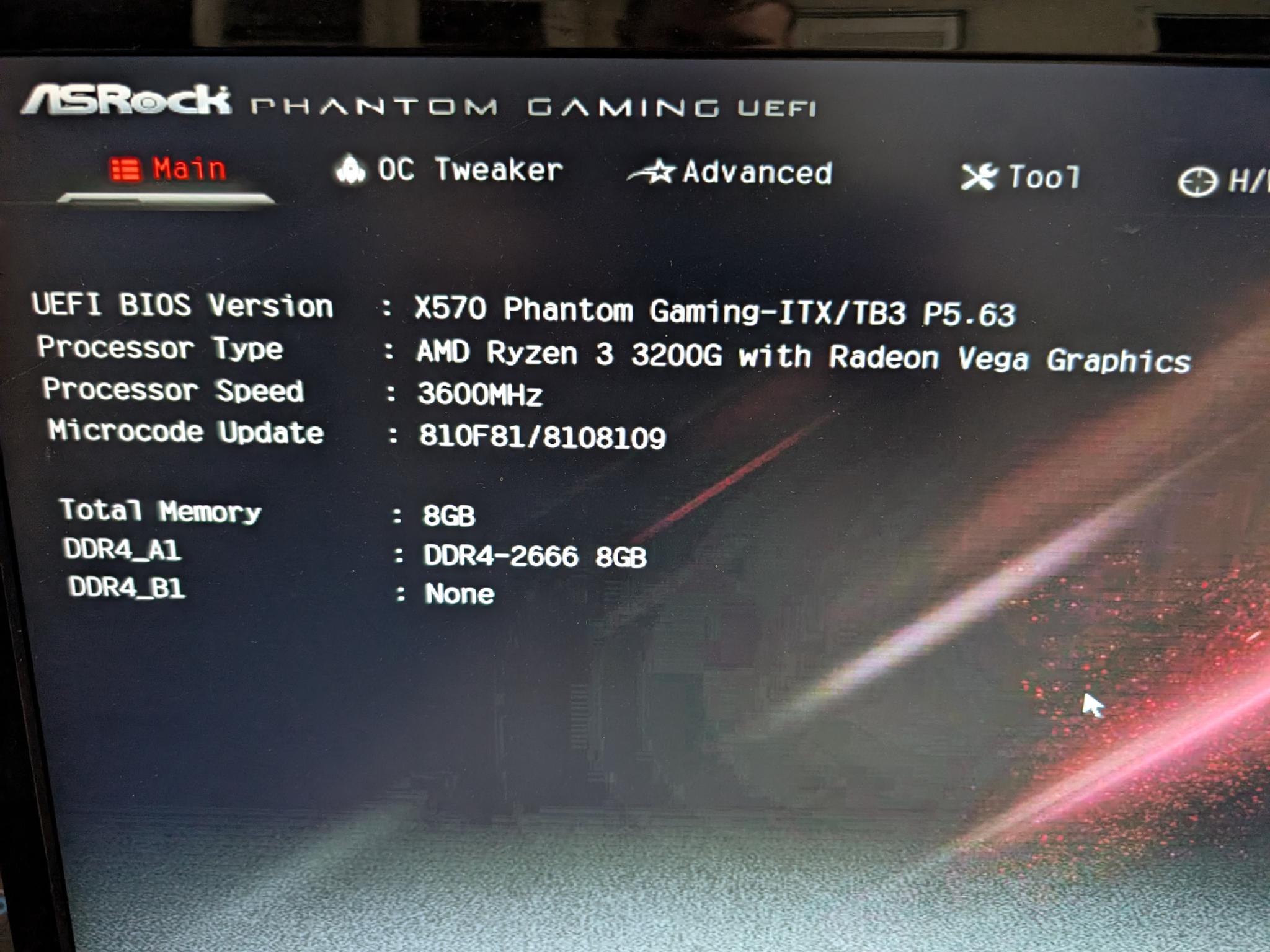 AsRock X570 itx / AMD Ryzen 3 3200G / CPU cooler