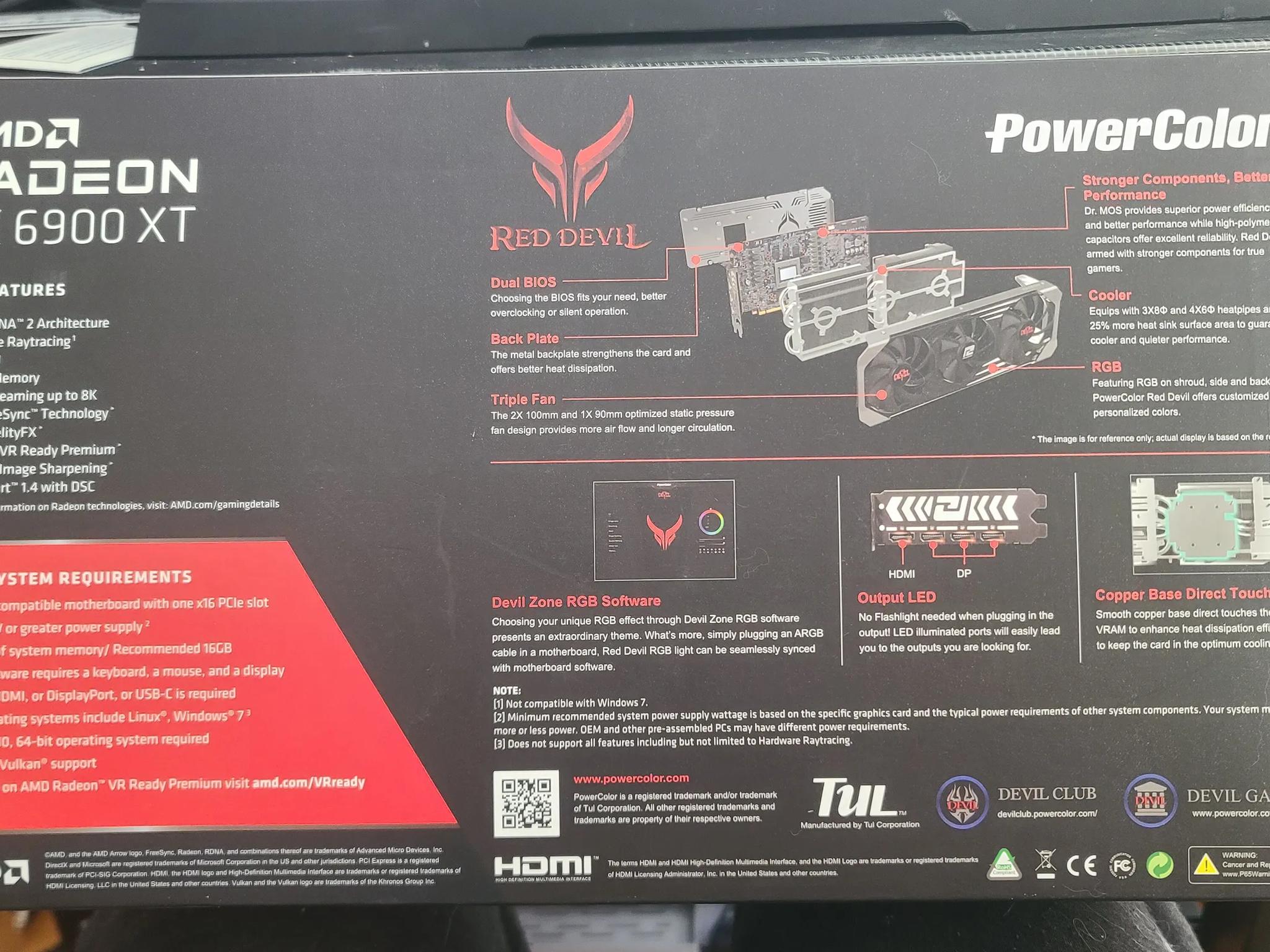 PowerColor AMD Radeon 6900 XT Red Devil 16GB 4K PCIE 4.0 GPU