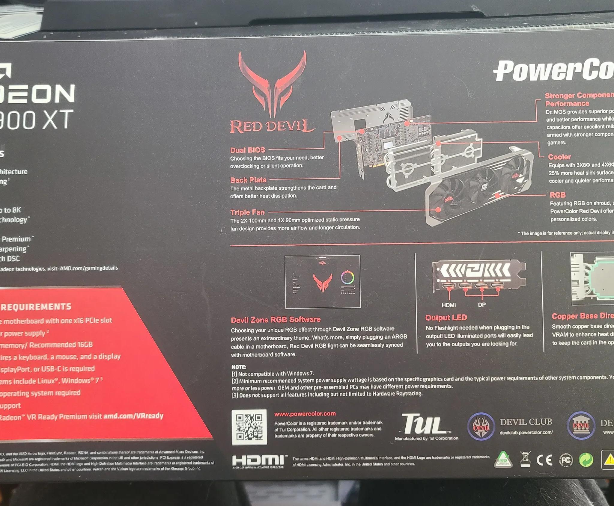 PowerColor AMD Radeon 6900 XT Red Devil 16GB 4K PCIE 4.0 GPU