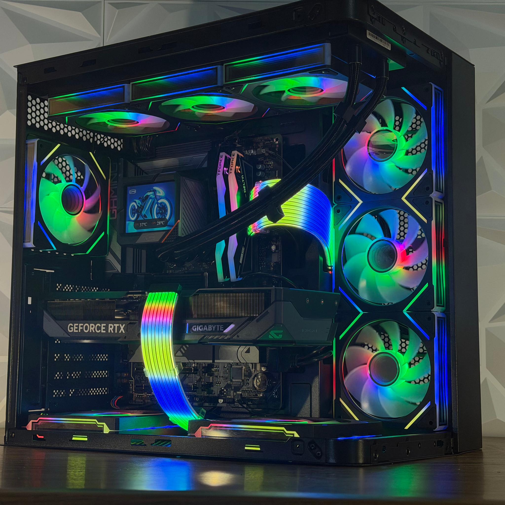 ⚡ Ryzen 7 7700X | RTX 5070 OC | DDR5 | 1TB NVMe | LCD AIO | Windows 11 Pro ⚡ “ROSEFIRE ELITE” PC