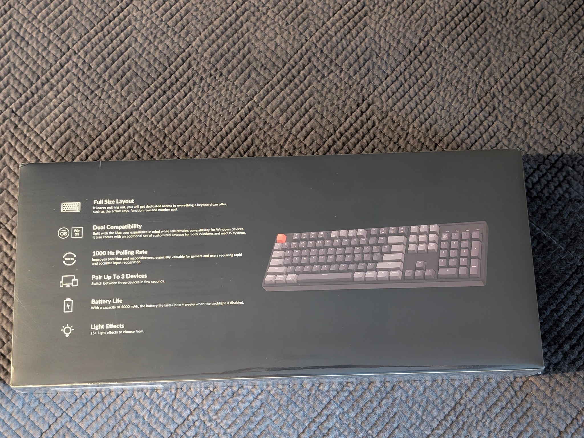 NEW! Keychron K10 RGB Full Size Layout Hot-Swappable Mechanical Keyboard - Aluminum Frame