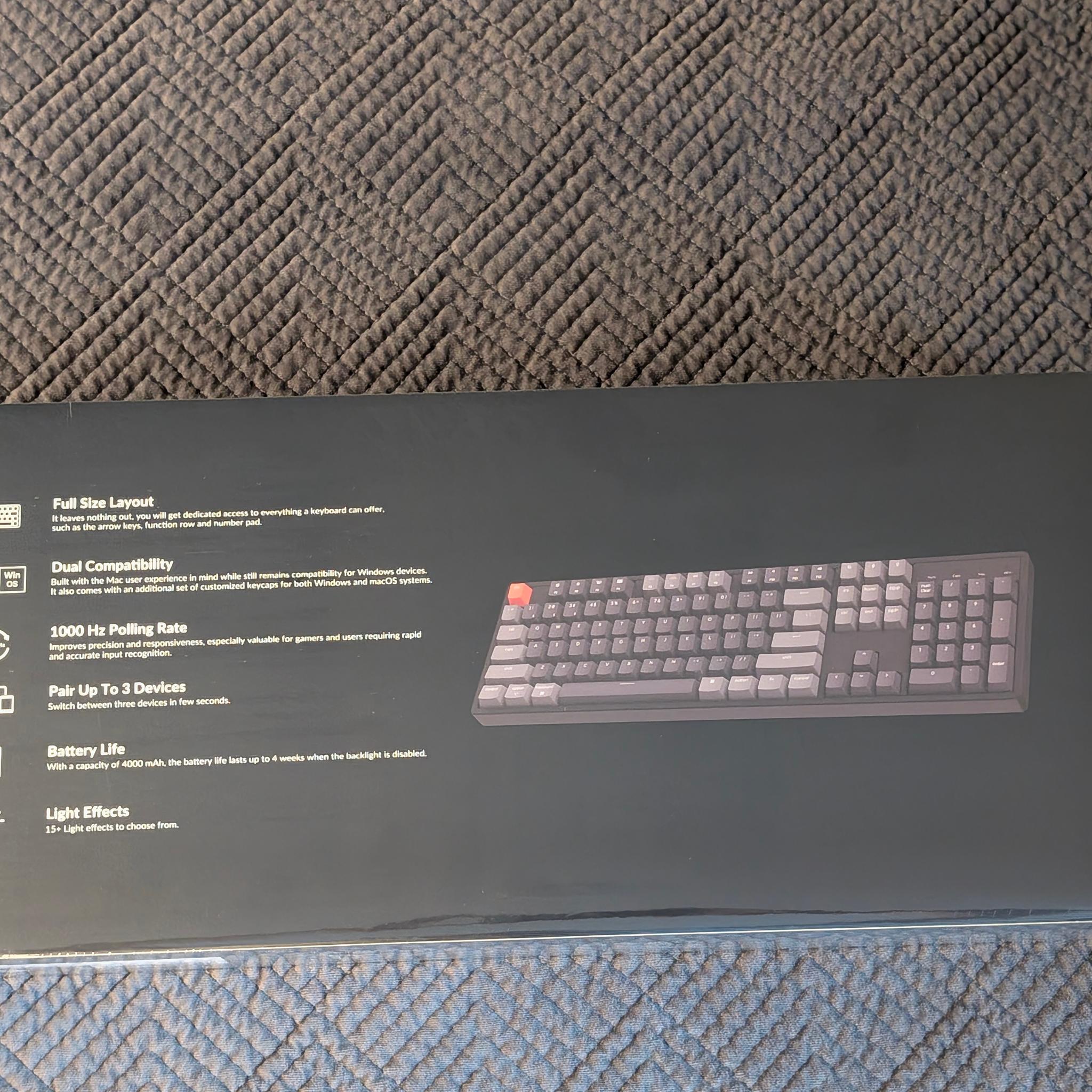 NEW! Keychron K10 RGB Full Size Layout Hot-Swappable Mechanical Keyboard - Aluminum Frame