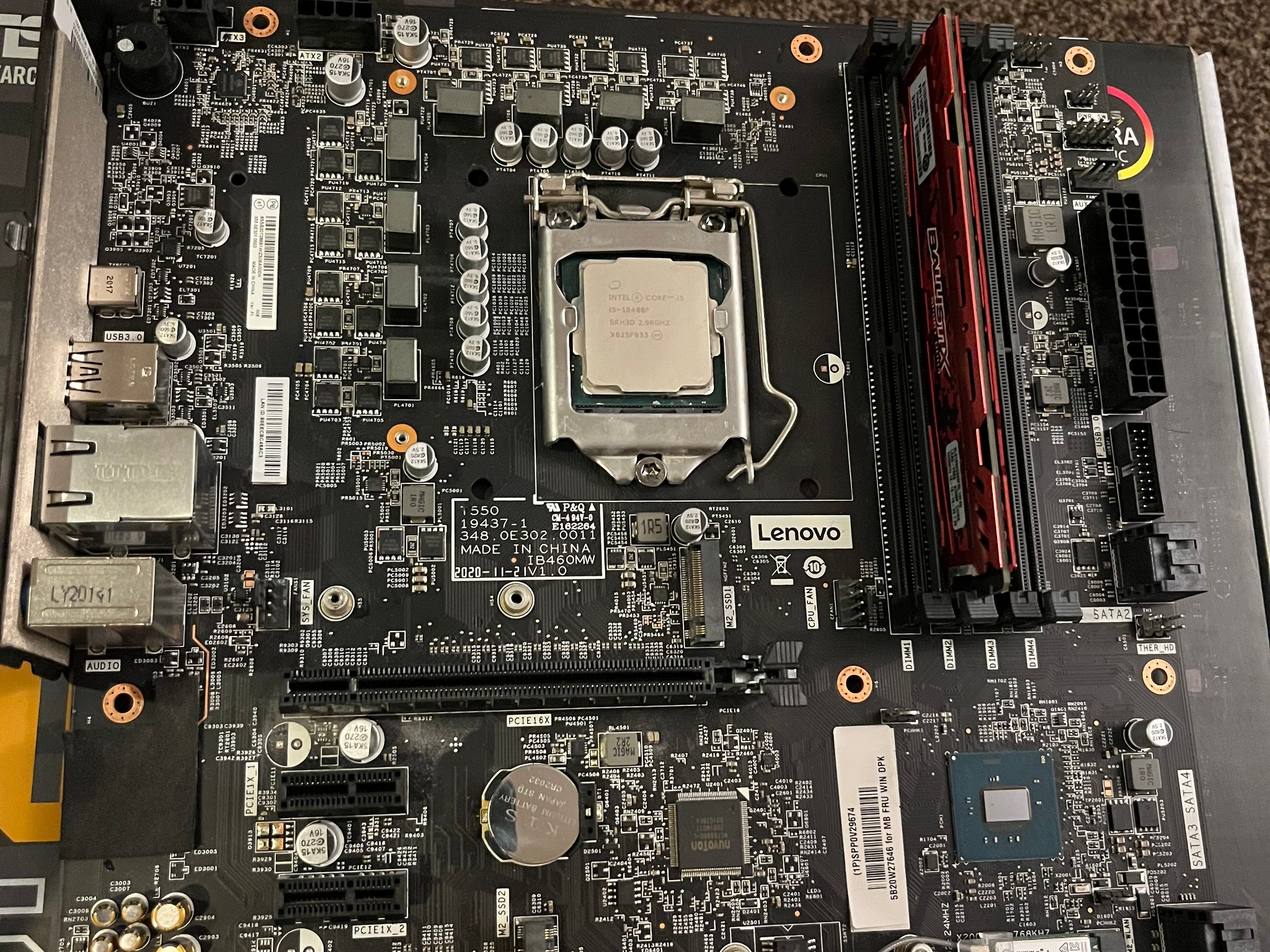 i5-10400F + Lenovo B460 Motherboard + 16GB DDR4 RAM Bundle (Tested)