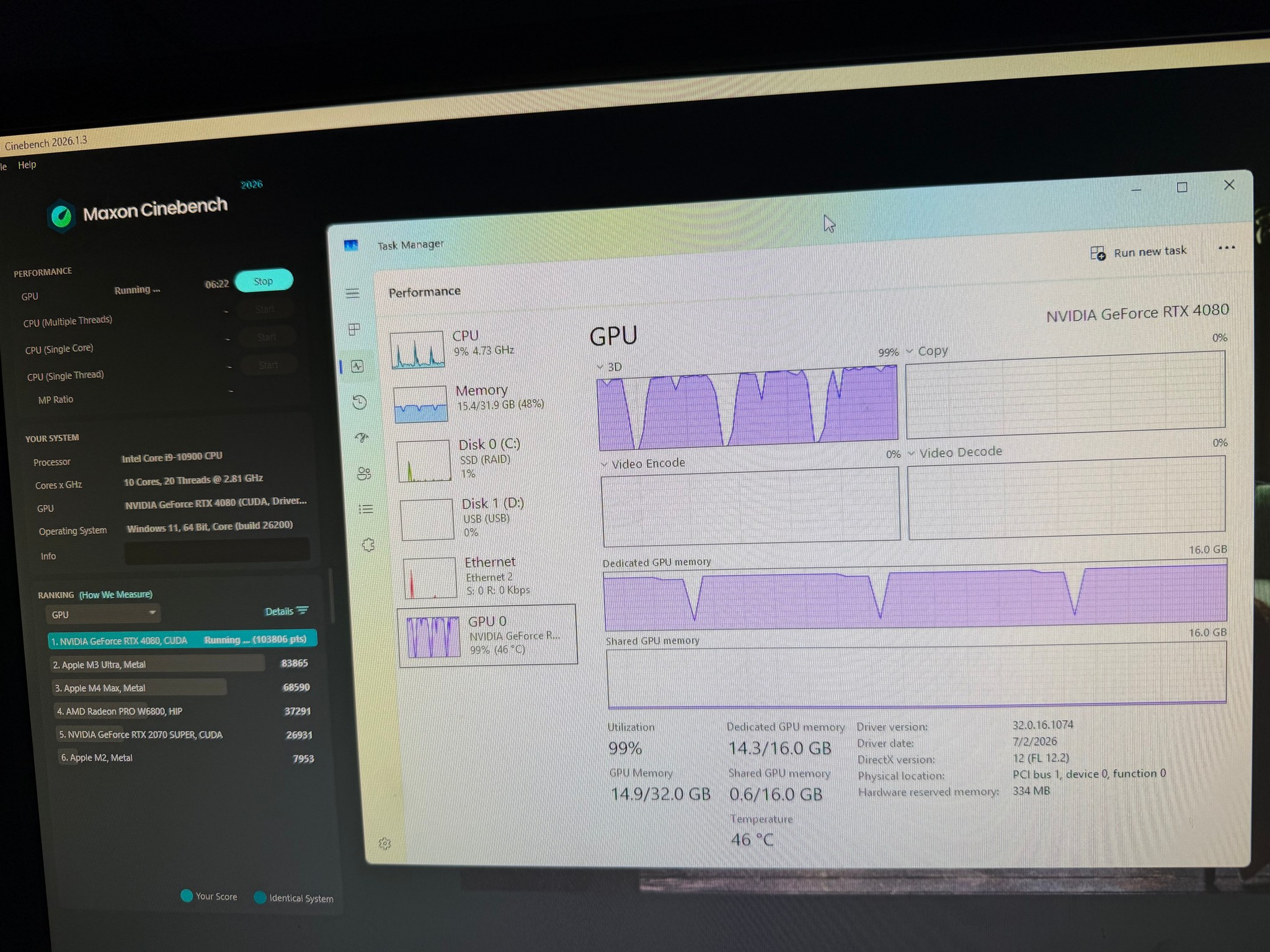 Gaming PC | RTX 4080 | i9-10900 | 32GB DDR4 | 4TB SSD | WIFI & BT | WINDOWS 11