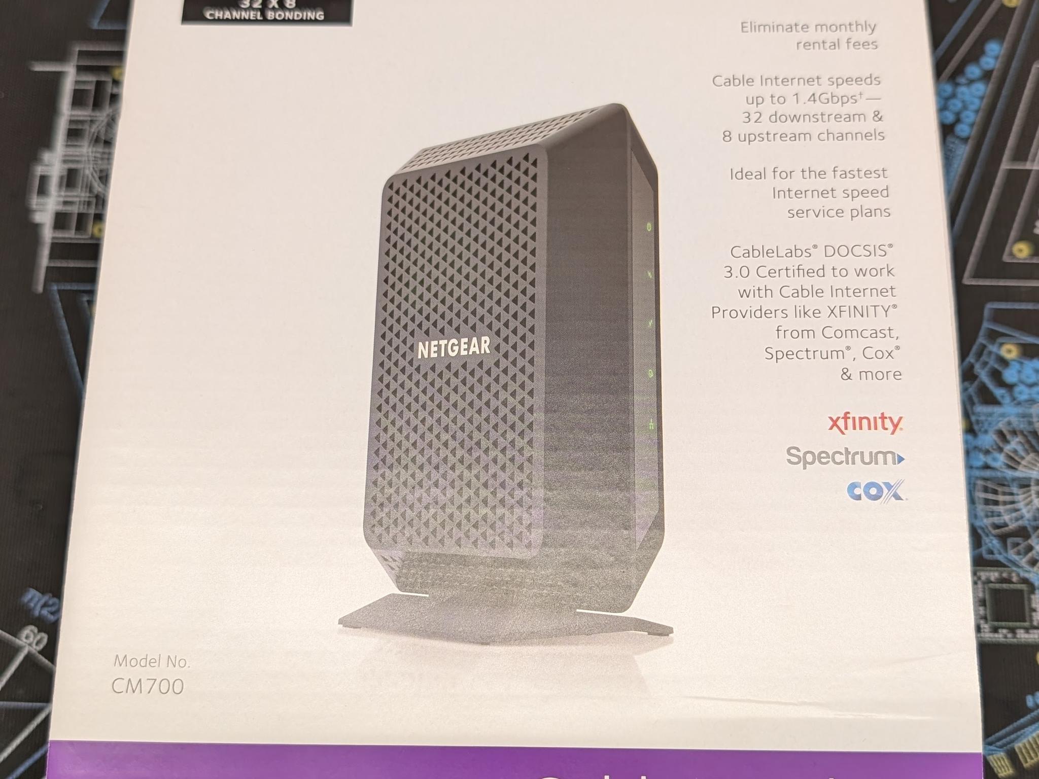 Netgear CM700 DOCSIS 3.0 High Speed Cable Modem