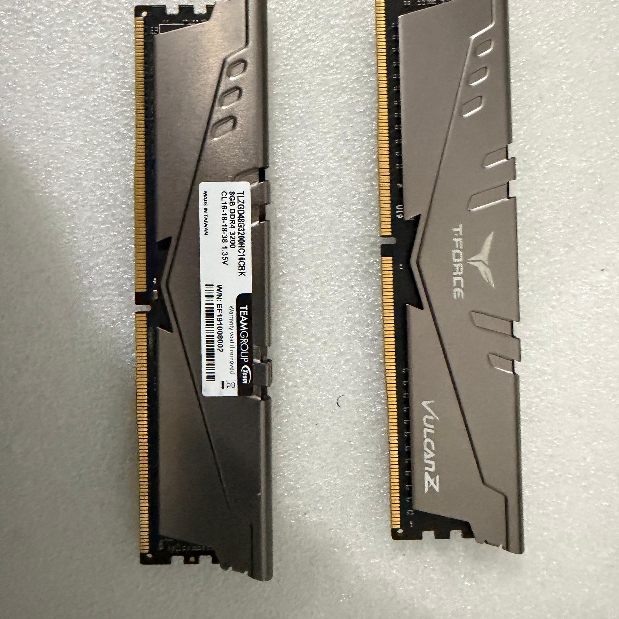 T-Force VulcanZ 16GB C16 3200 MT/s DDR4 Free Shipping