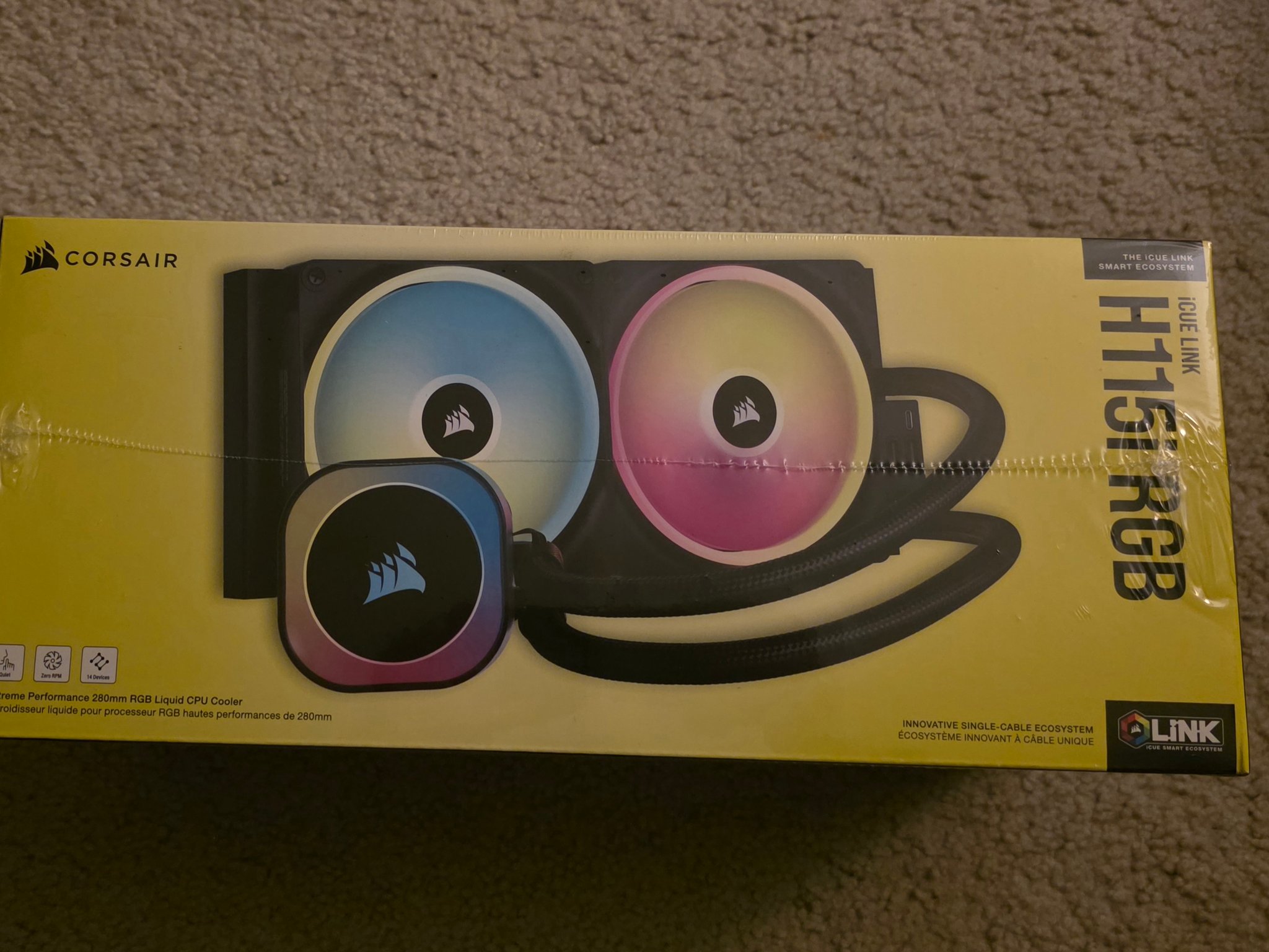 CORSAIR iCUE Link H115i 280mm AIO RGB Liquid CPU Cooler Black Brand New In Box Sealed