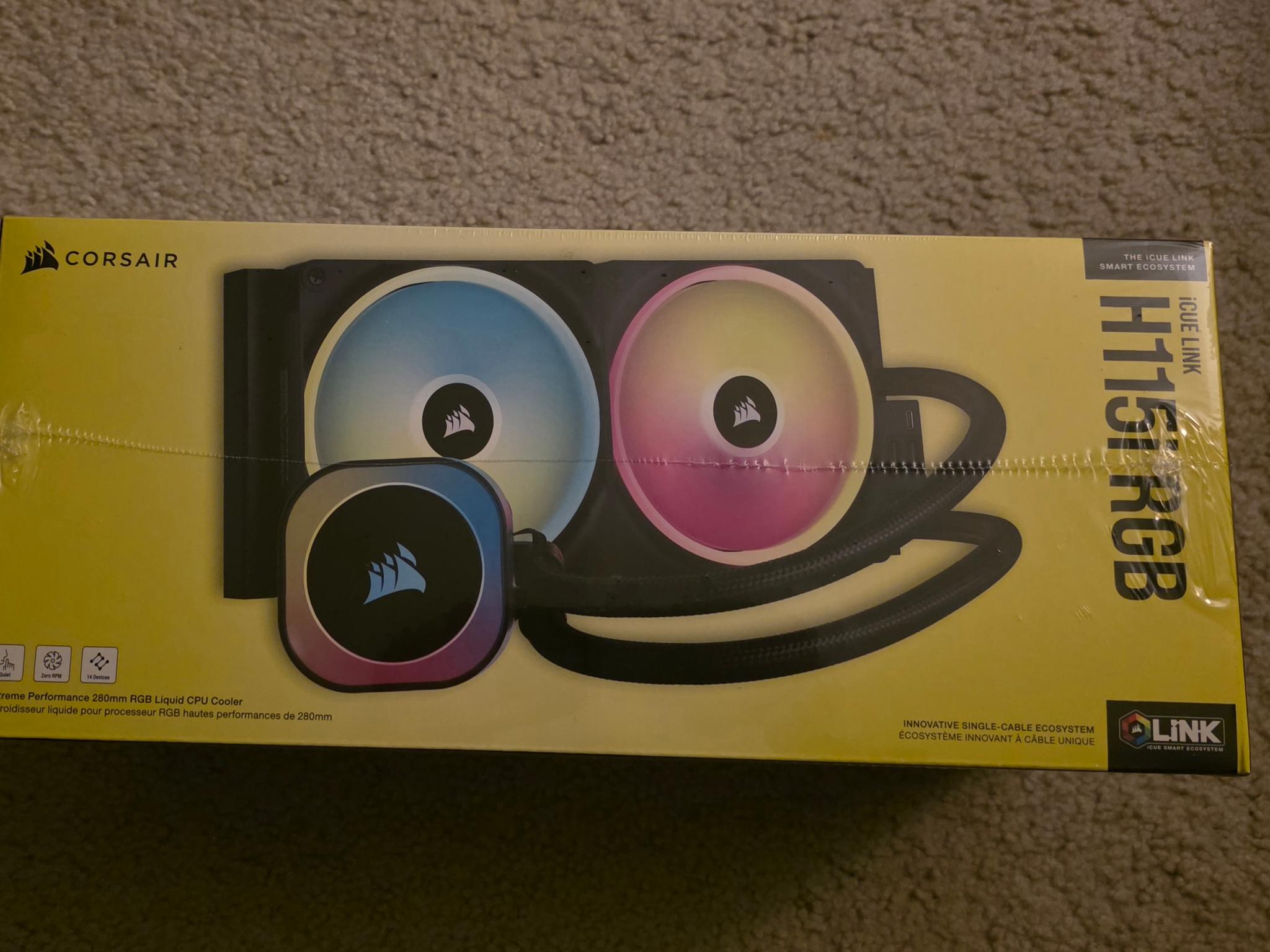 CORSAIR iCUE Link H115i 280mm AIO RGB Liquid CPU Cooler Black Brand New In Box Sealed