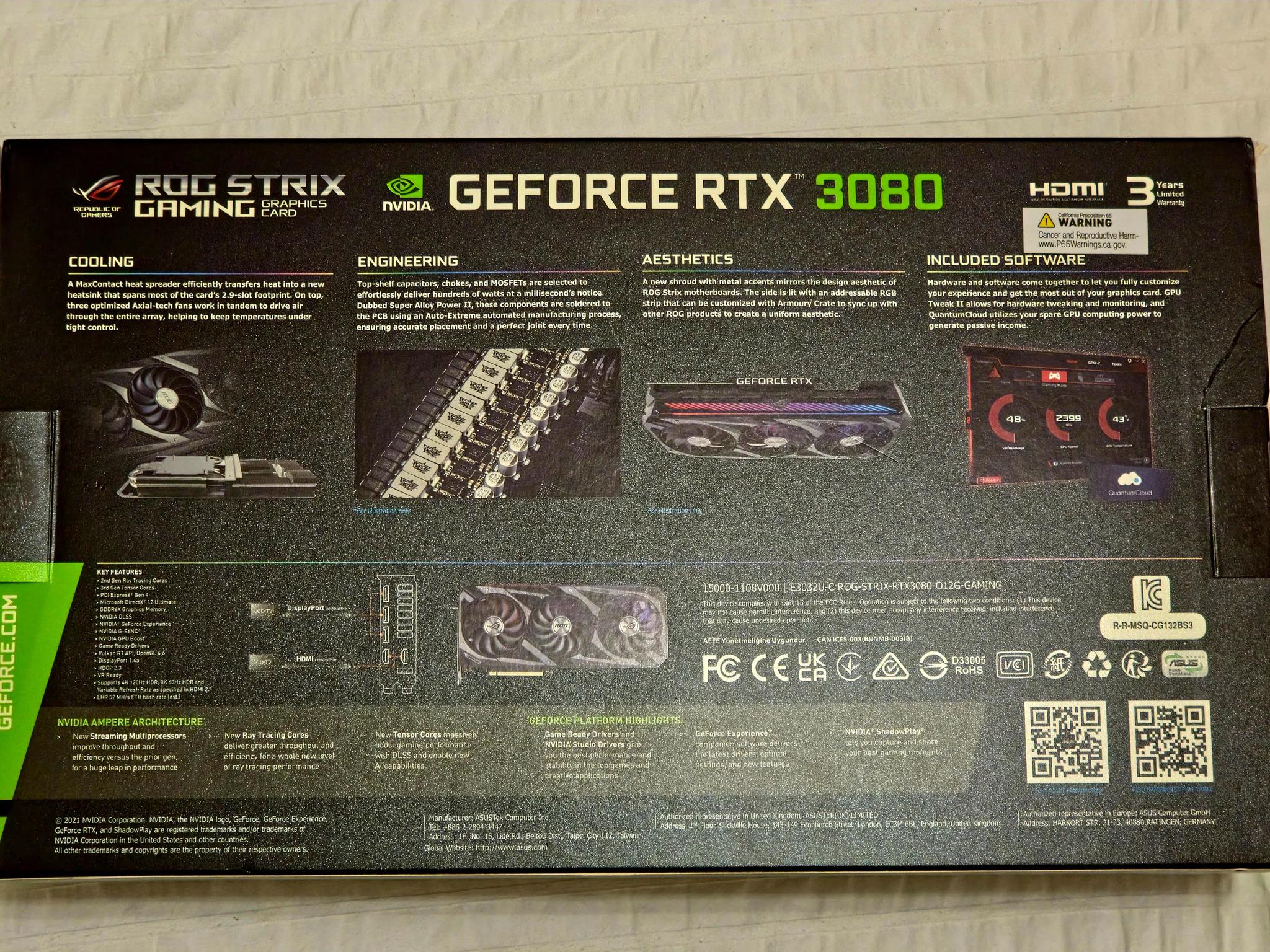 RTX 3080 ASUS ROG STRIX OC 12GB