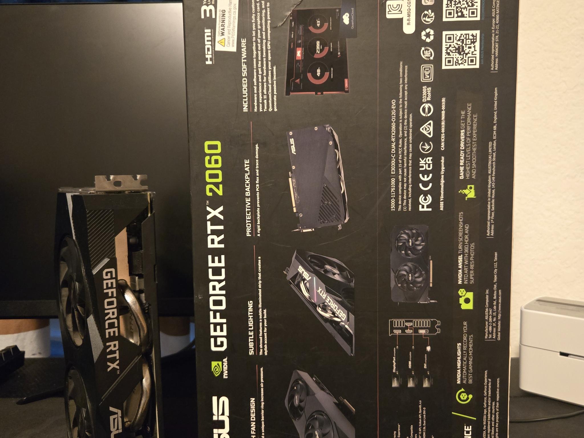 ASUS NVIDIA GeForce RTX 2060 12GB GDDR6 Graphic Card ( DUAL-RTX2060-O12G-V2)