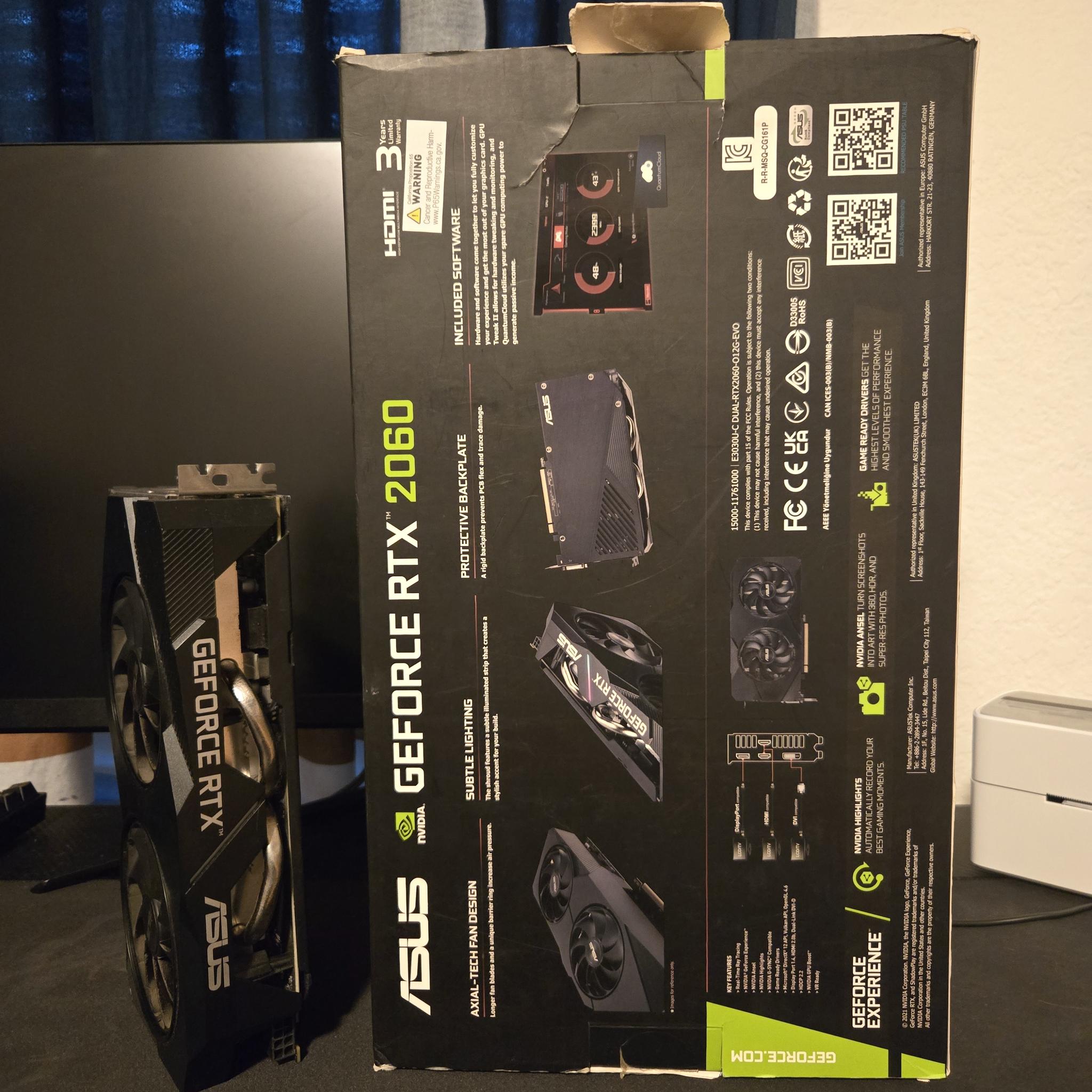 ASUS NVIDIA GeForce RTX 2060 12GB GDDR6 Graphic Card ( DUAL-RTX2060-O12G-V2)
