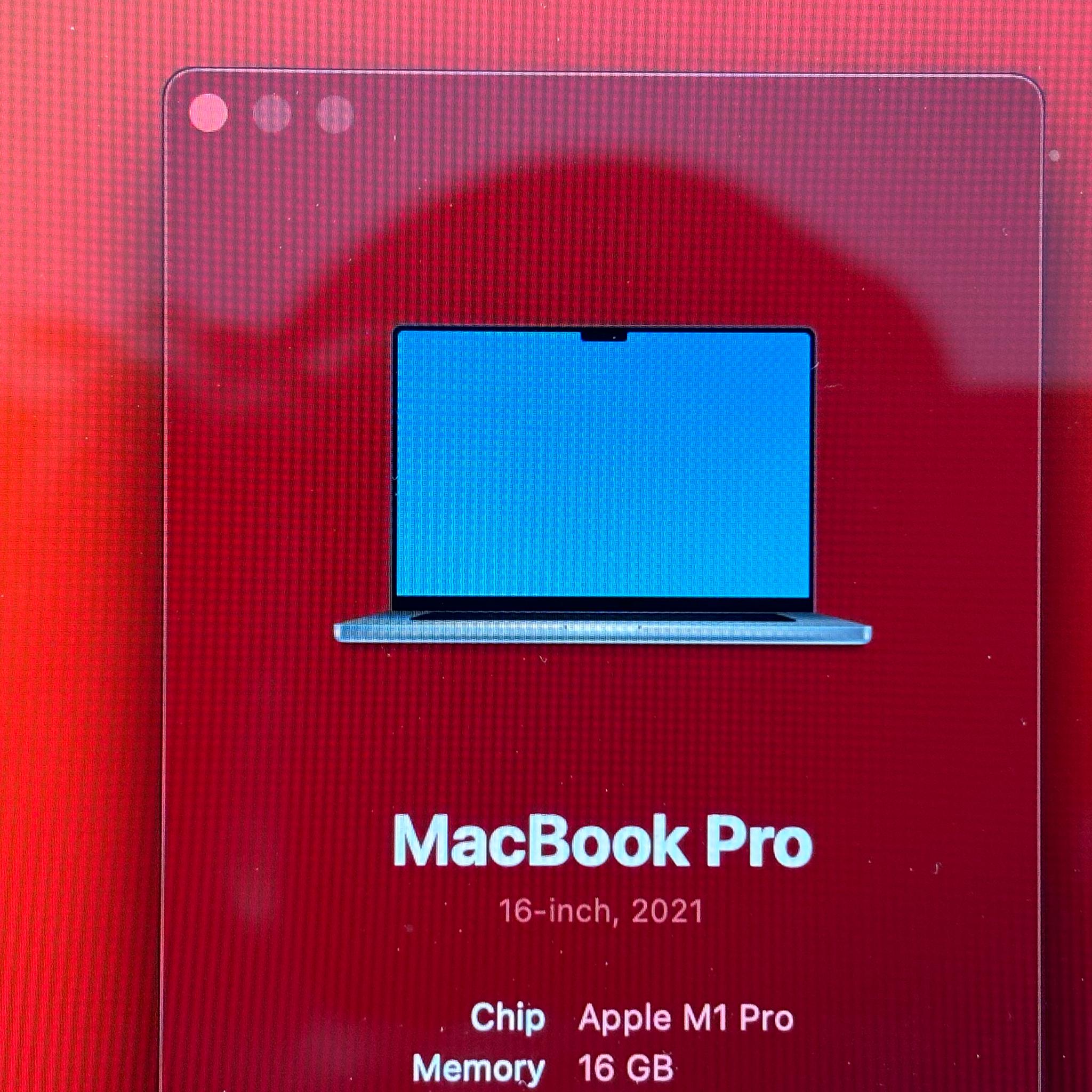 M1 Pro MacBook Pro 16 (Late 2021) - 10 CPU Cores, 16 GPU Cores, 16 GB DDR5, 512 GB SSD