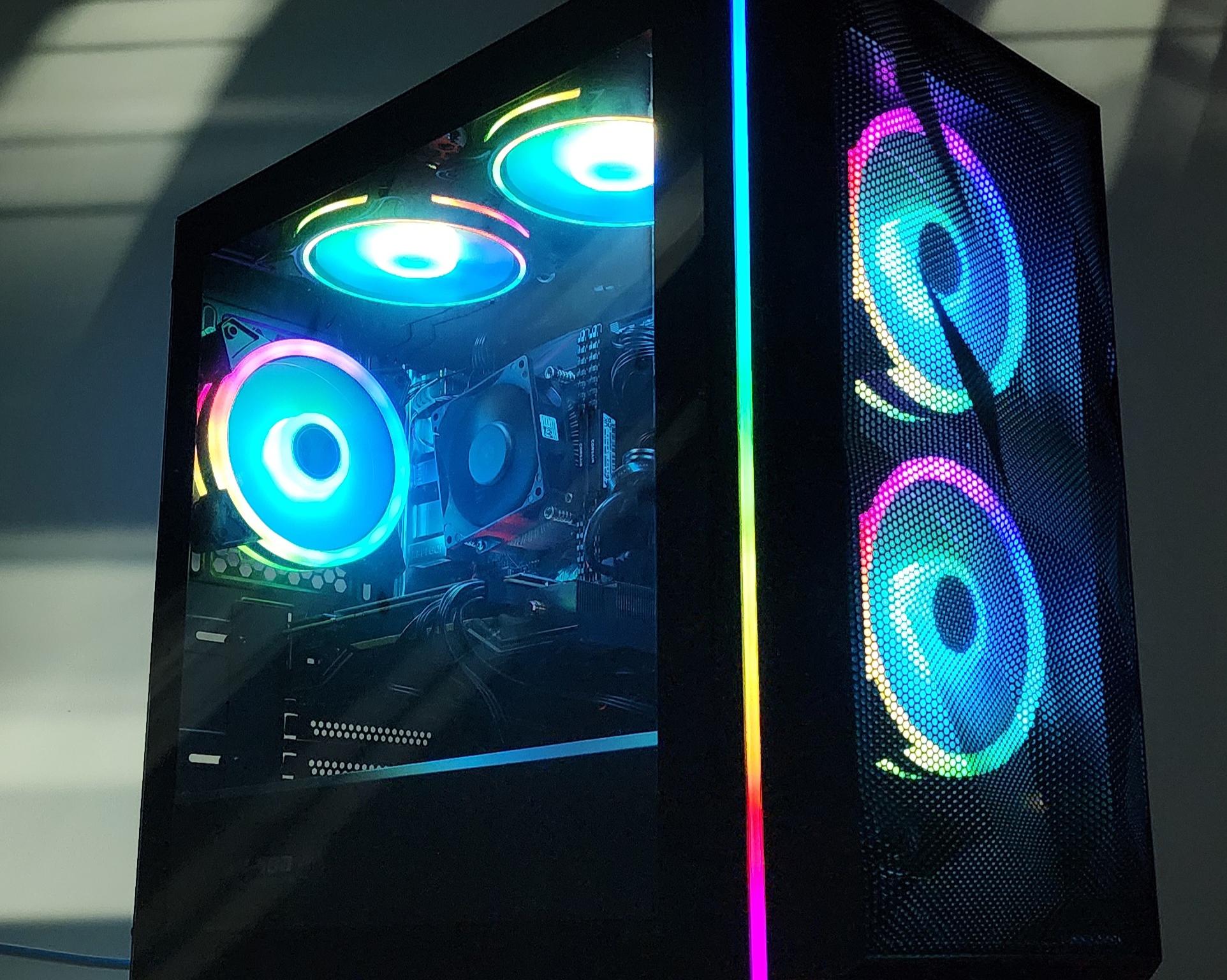 Gaming PC i7-7700 16GB RAM 256GB SSD+1TB HDD RX 5500 XT 4GB Windows 11 Computer