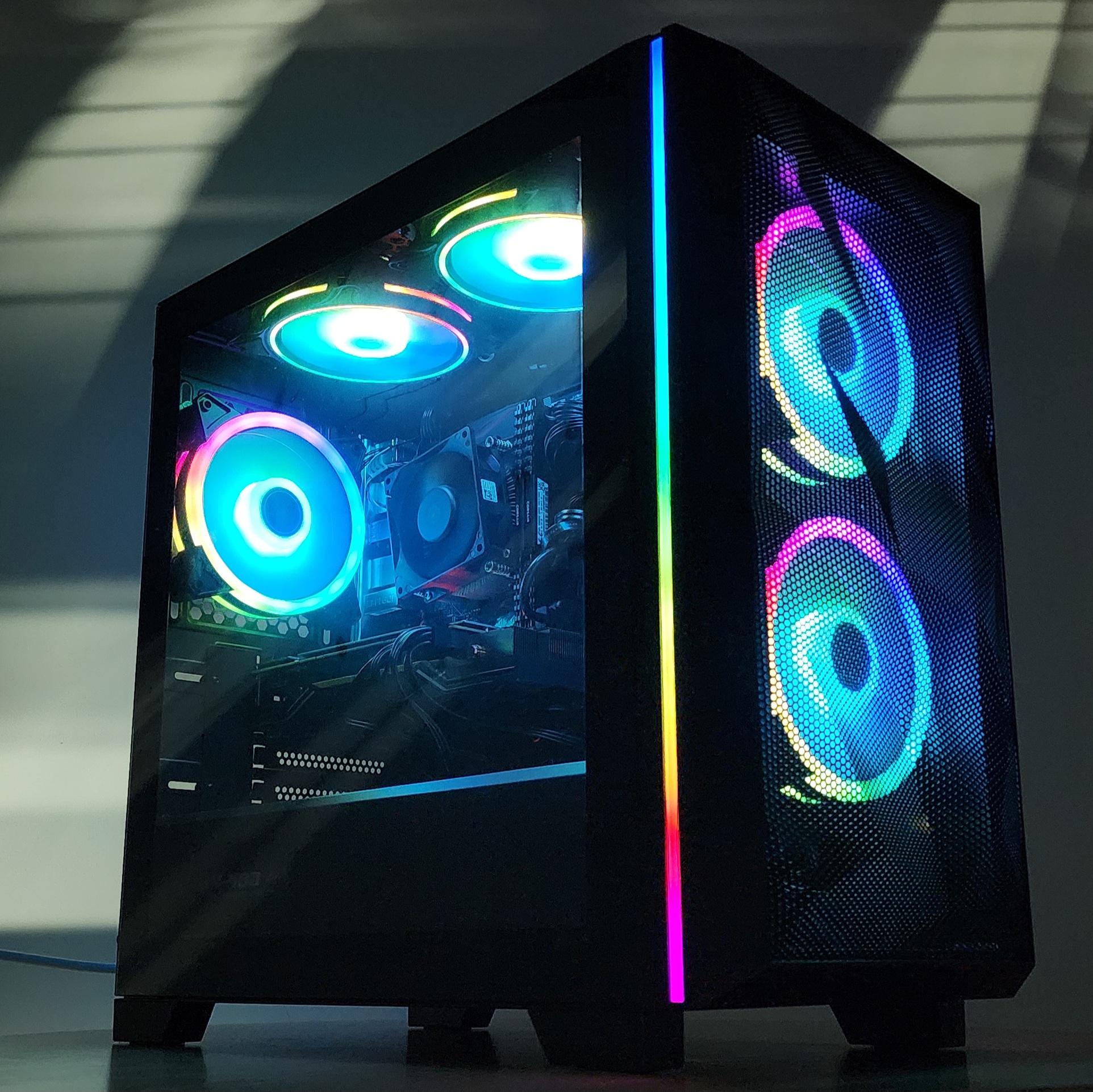 Gaming PC i7-7700 16GB RAM 256GB SSD+1TB HDD RX 5500 XT 4GB Windows 11 Computer