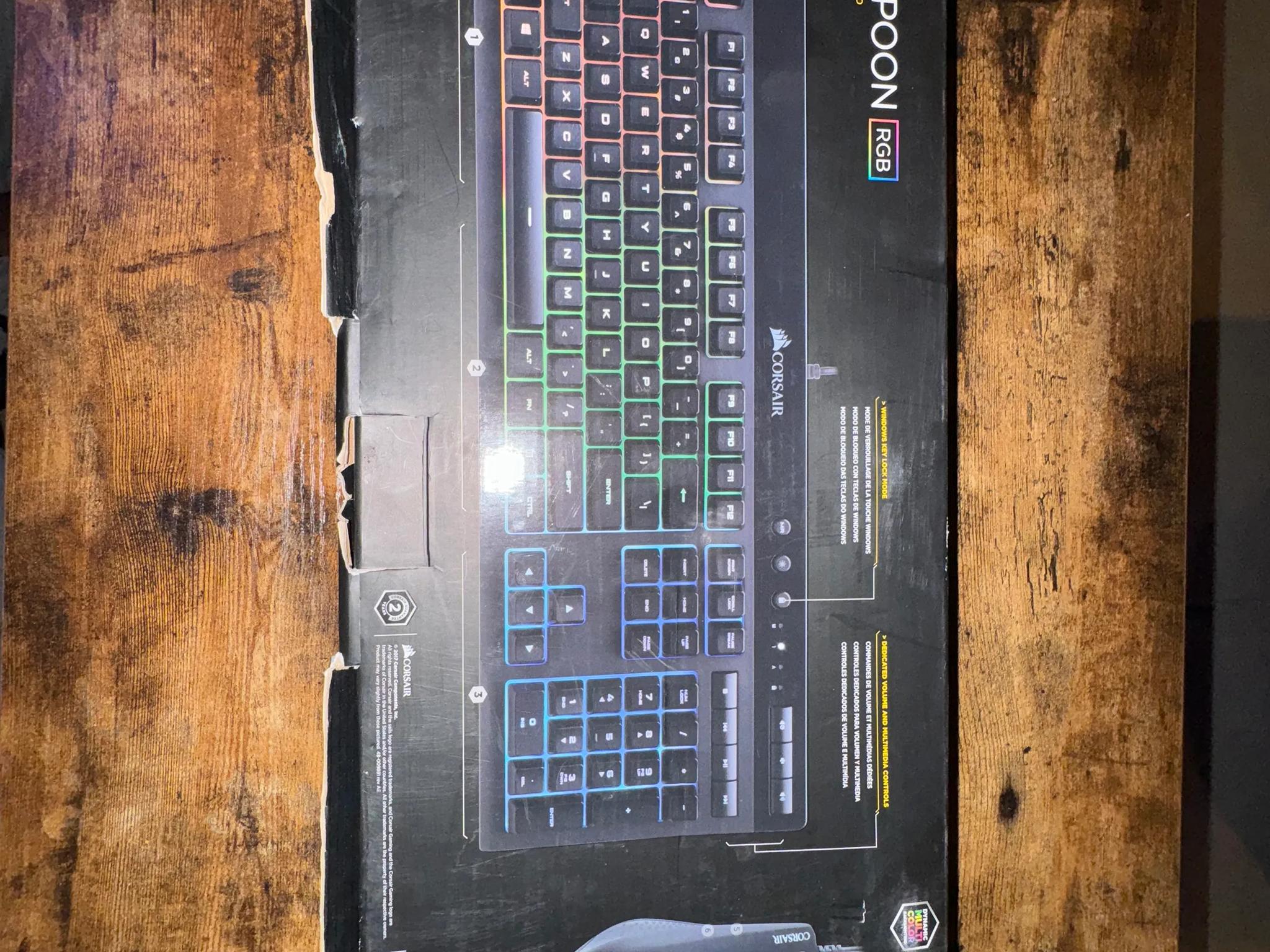 Corsair K55 + HARPOON RGB Keyboard and Mouse Combo - Lightly Used, Complete in Box
