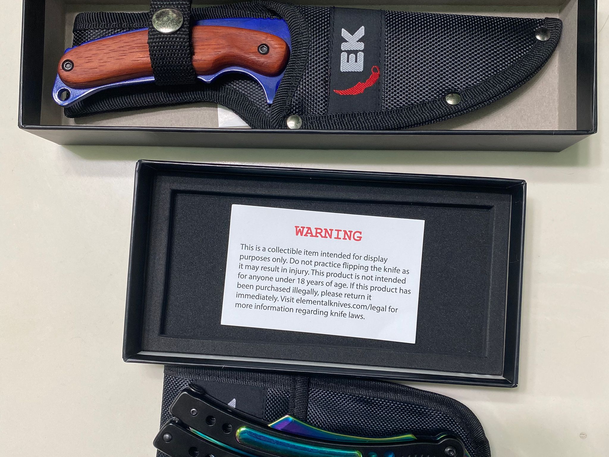 Elemental Knives - Fade Butterfly Knife/Sapphire Gut Knife - RARE CSGO Replicas