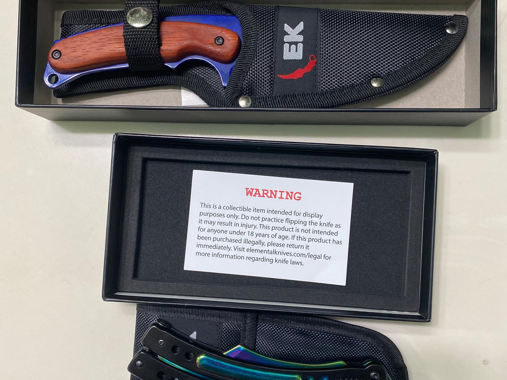 Elemental Knives - Fade Butterfly Knife/Sapphire Gut Knife - RARE CSGO Replicas