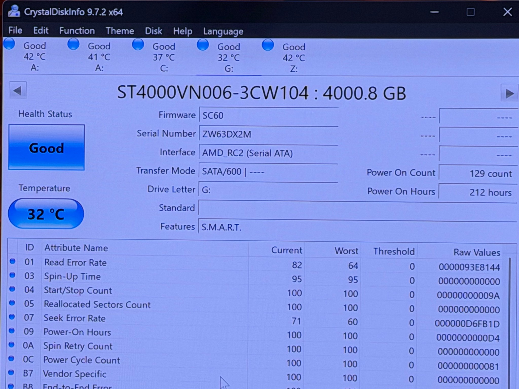 4TB Seagate HDD