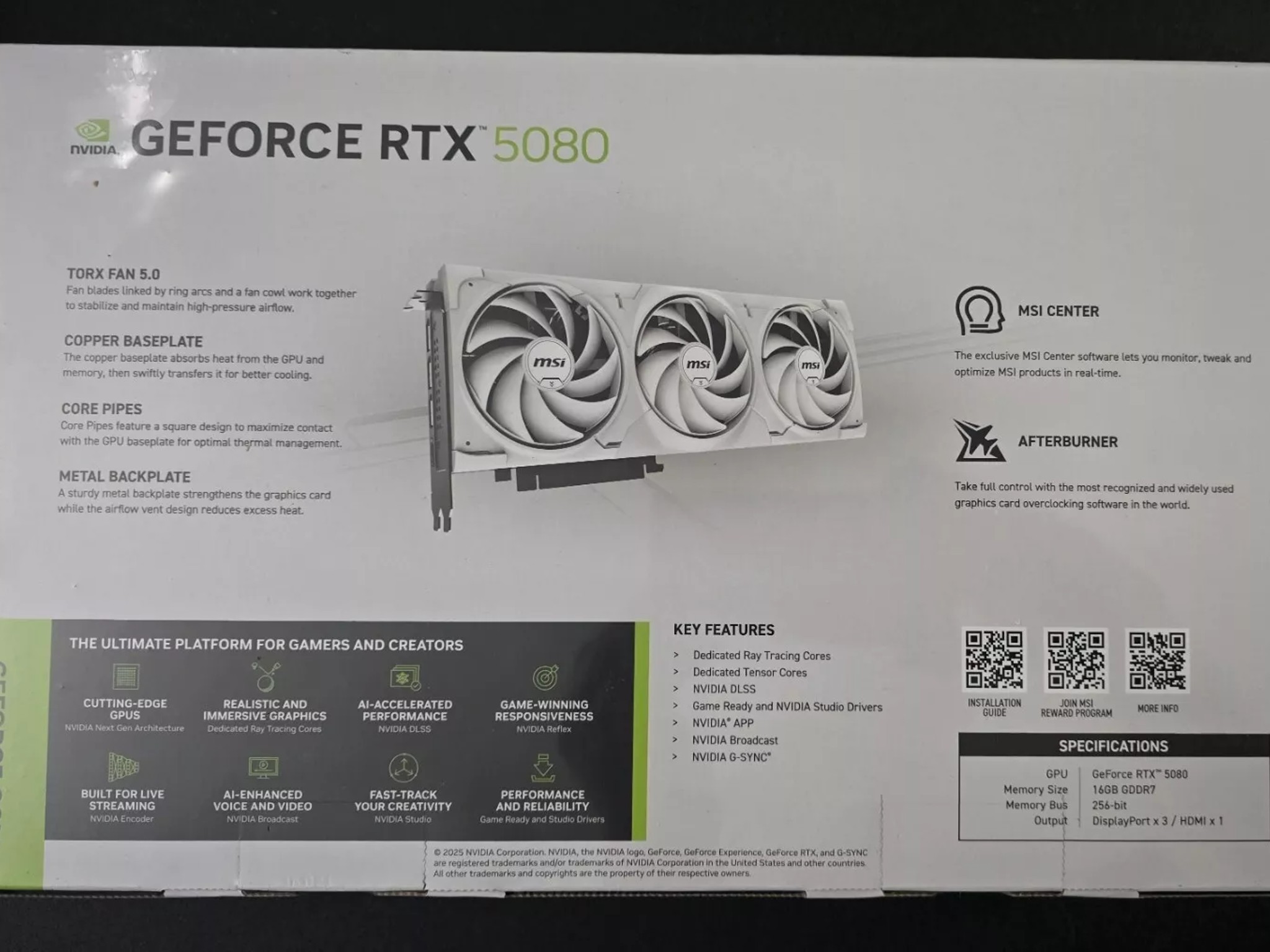 MSI GeForce RTX 5080 16G Ventus 3X OC White – Brand New & Sealed
