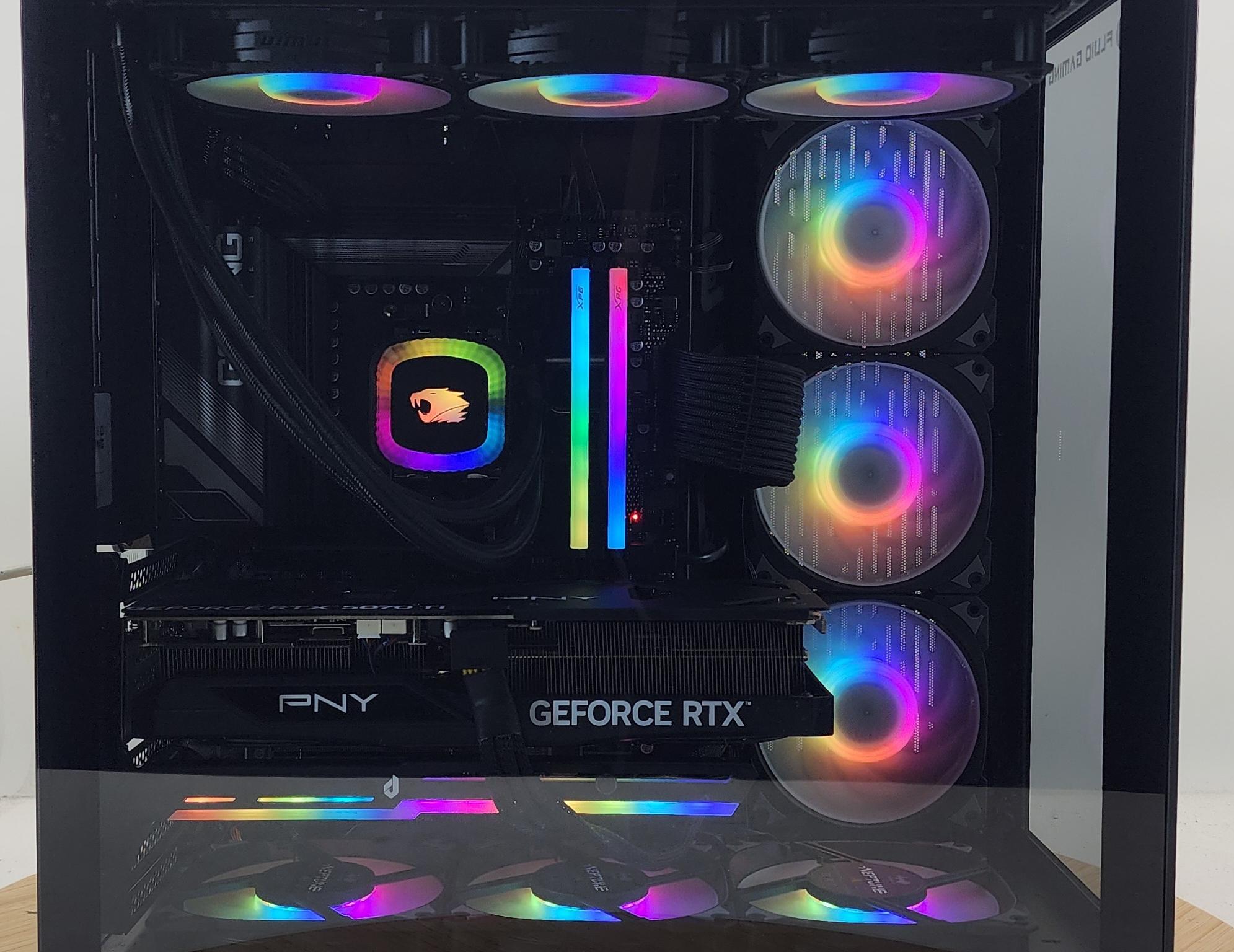 Gaming PC Ryzen 7 9700X 32GB RAM 2TB SSD RTX 5070 Ti 16GB Windows 11 Computer