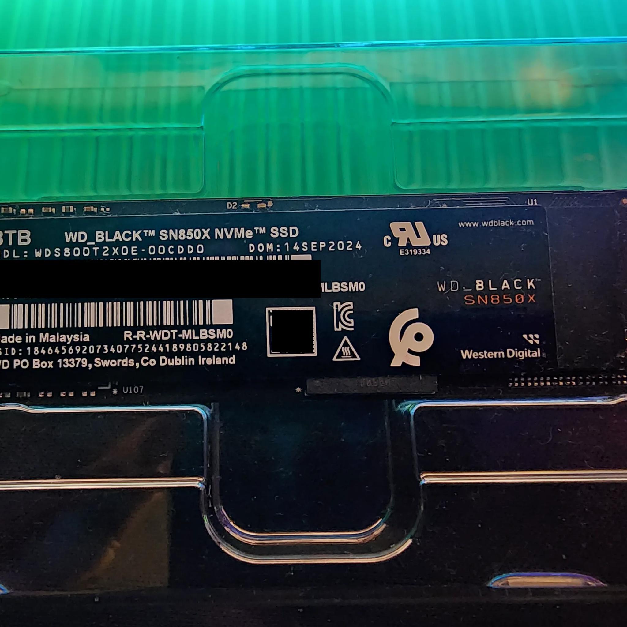 WD BLACK SN850X NVMe SSD - 8TB, Without Heatsink