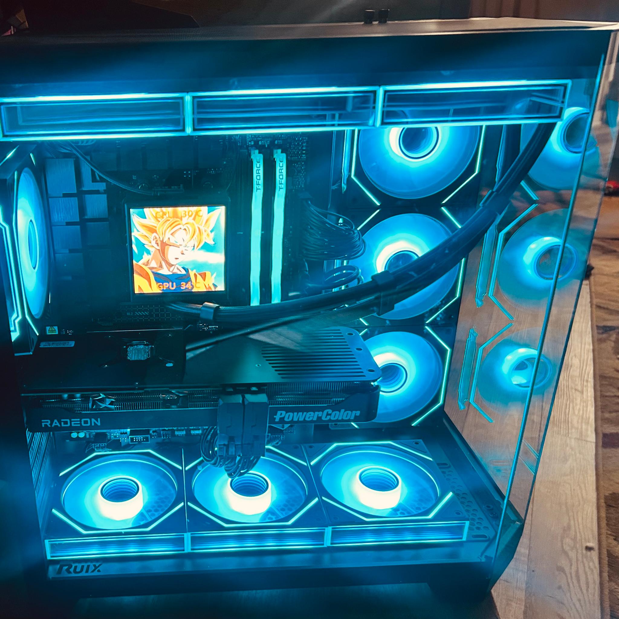 Custom RGB Gaming PC - Ryzen 7 9800x3d, Power Color Reaper Radeon RX 9070 XT, 16GB DDR5 RAM...
