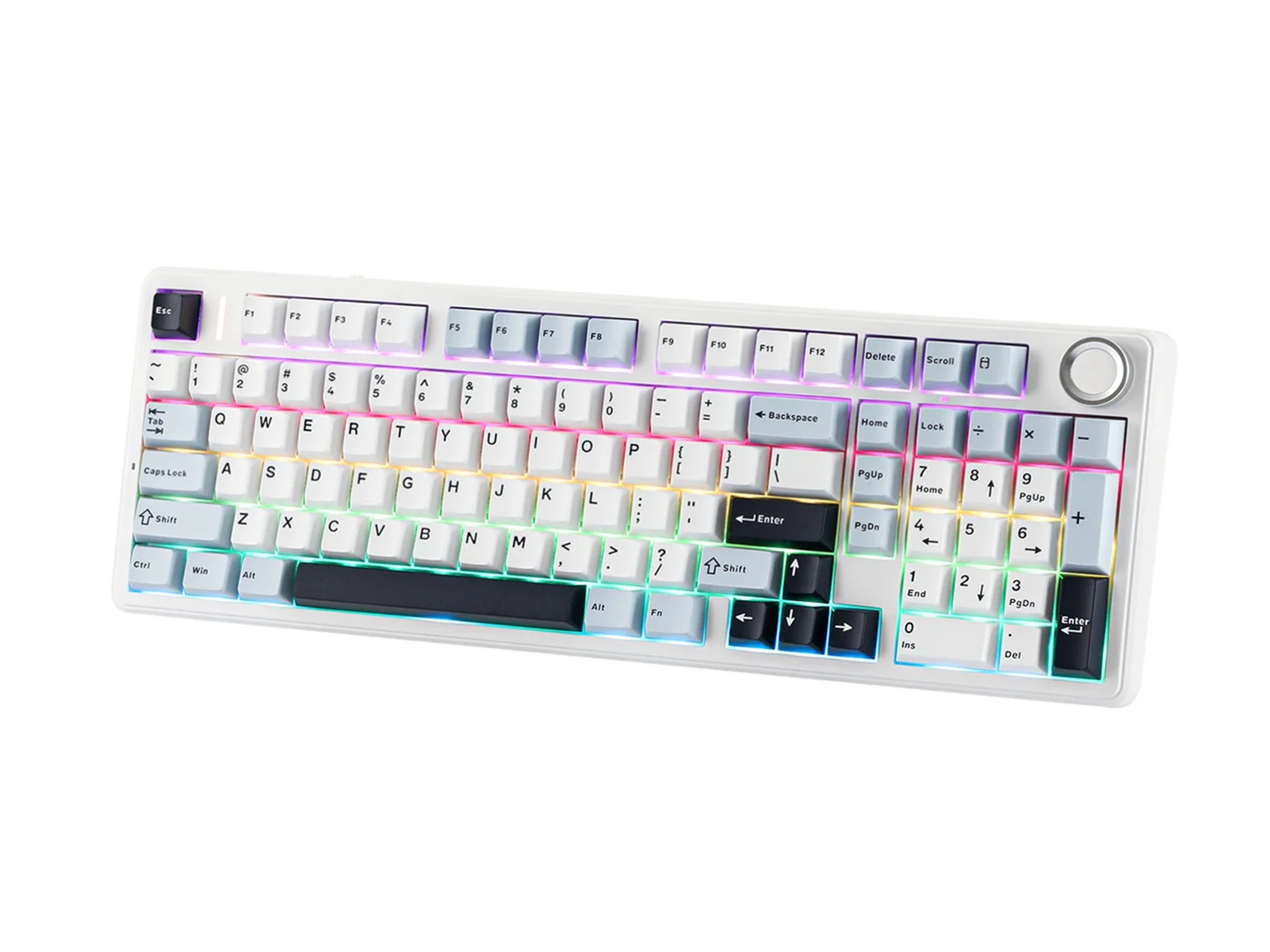 AULA F99 PRO (BRAND NEW) Blue White, Wireless Mechanical Keyboard 95% StarArrow Switches w/ Knob