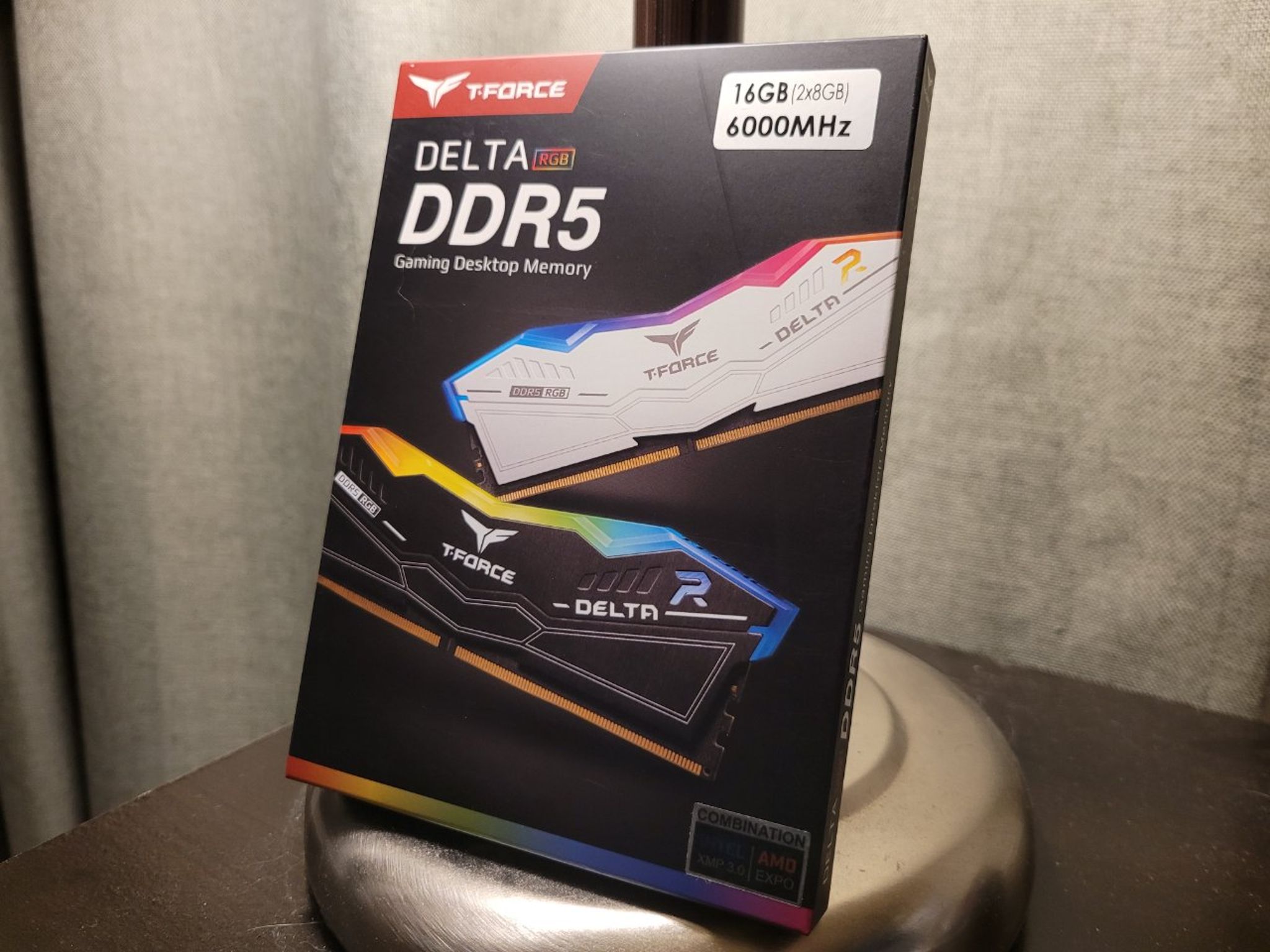 DDR5 6000MHz 2x8GB Memory, TeamGroup T-Force Delta RGB, Black