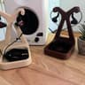 Minimalist Wood PLA IEM Display Stand, Audiophile Earphone Holder (3D Printed)