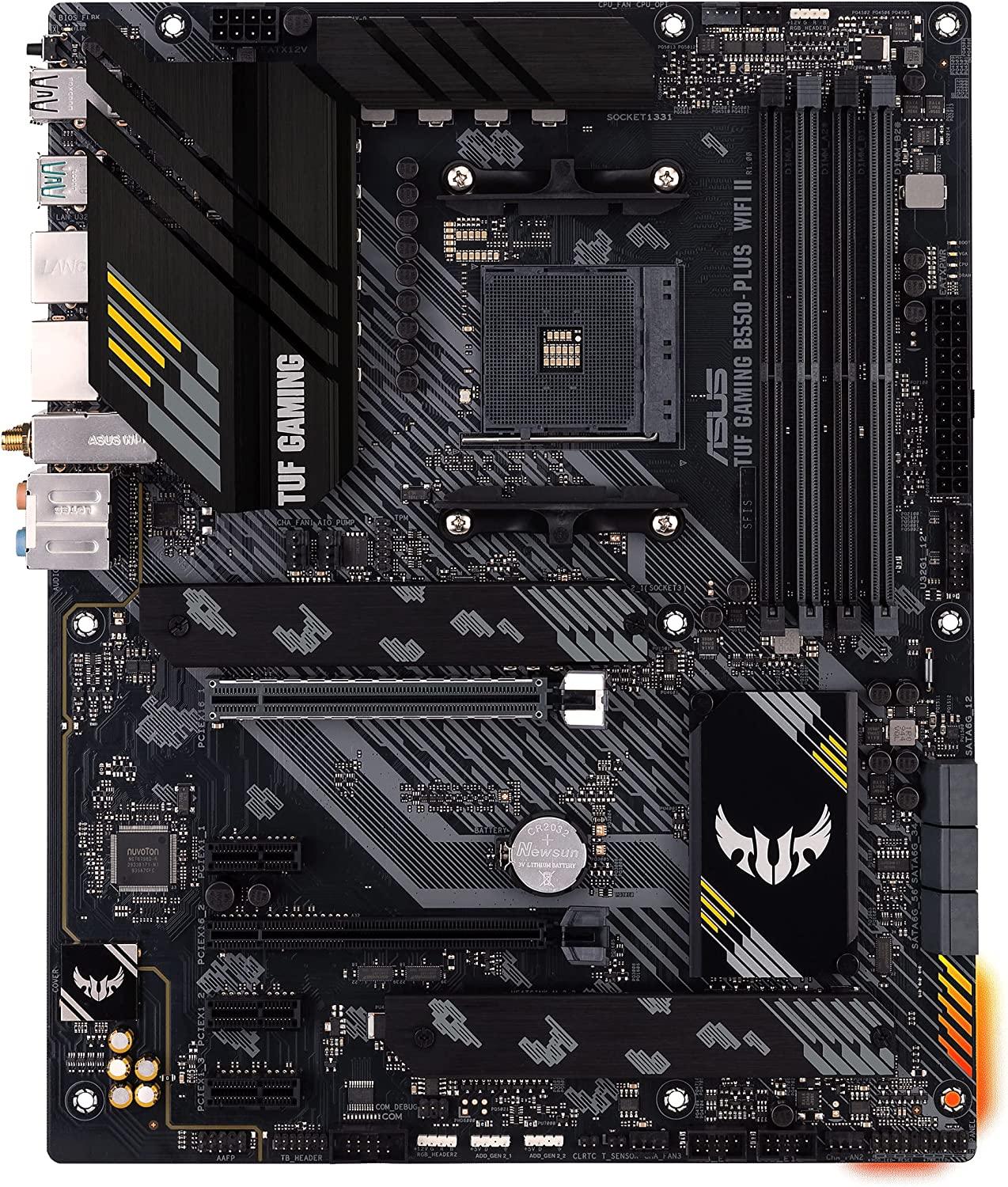 ASUS TUF GAMING B550-PLUS WIFI II AMD Socket AMD B550 ATX M.2 Desktop Motherboard A