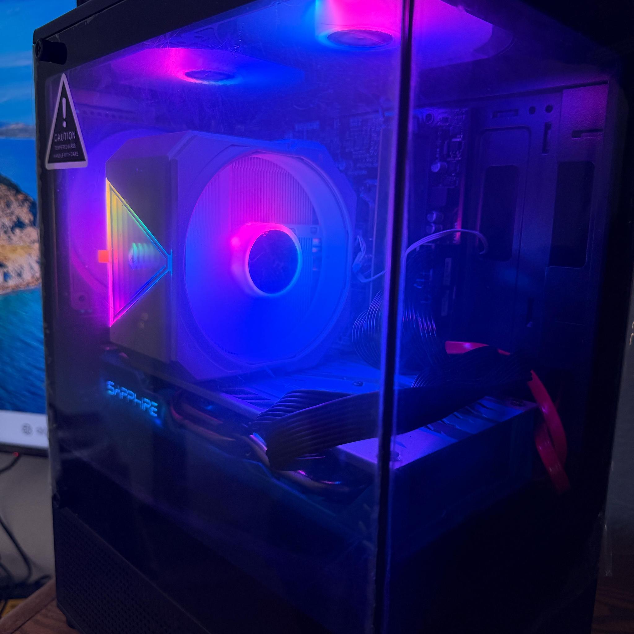 Gaming PC Ryzen 5 3600 RX 580 8GB 16GB RAM 240GB SSD + 1TB HDD WiFi RGB Win11