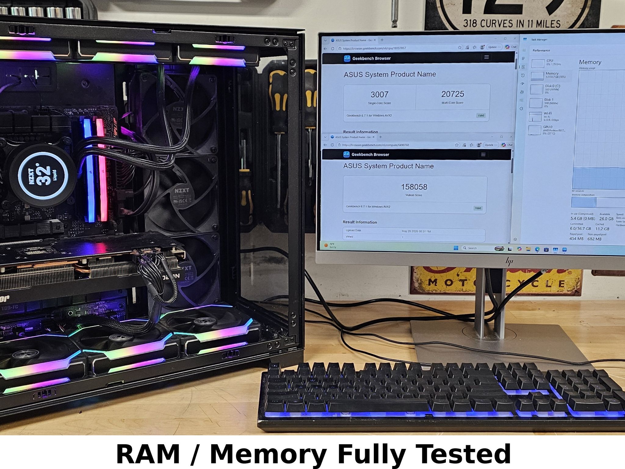 32GB DDR5 (2x16GB) RGB CL32 6400MT/s Corsair Vengeance
