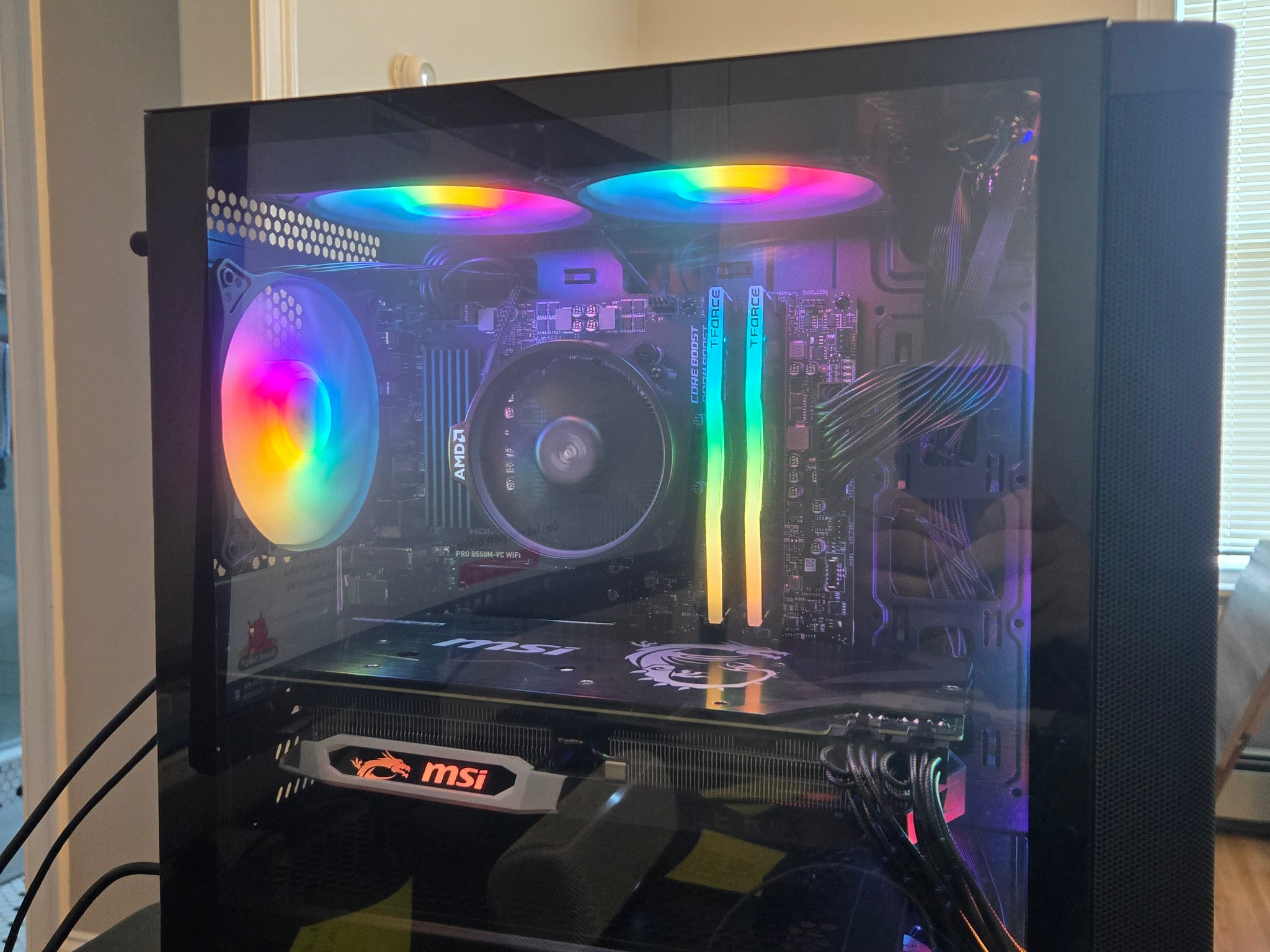 Custom Budget Gaming PC (AMD Ryzen 5 5500, RTX 2070, 16 GB DDR4 Ram, 1.5 TB Nvme SSD, 300 GB HDD)