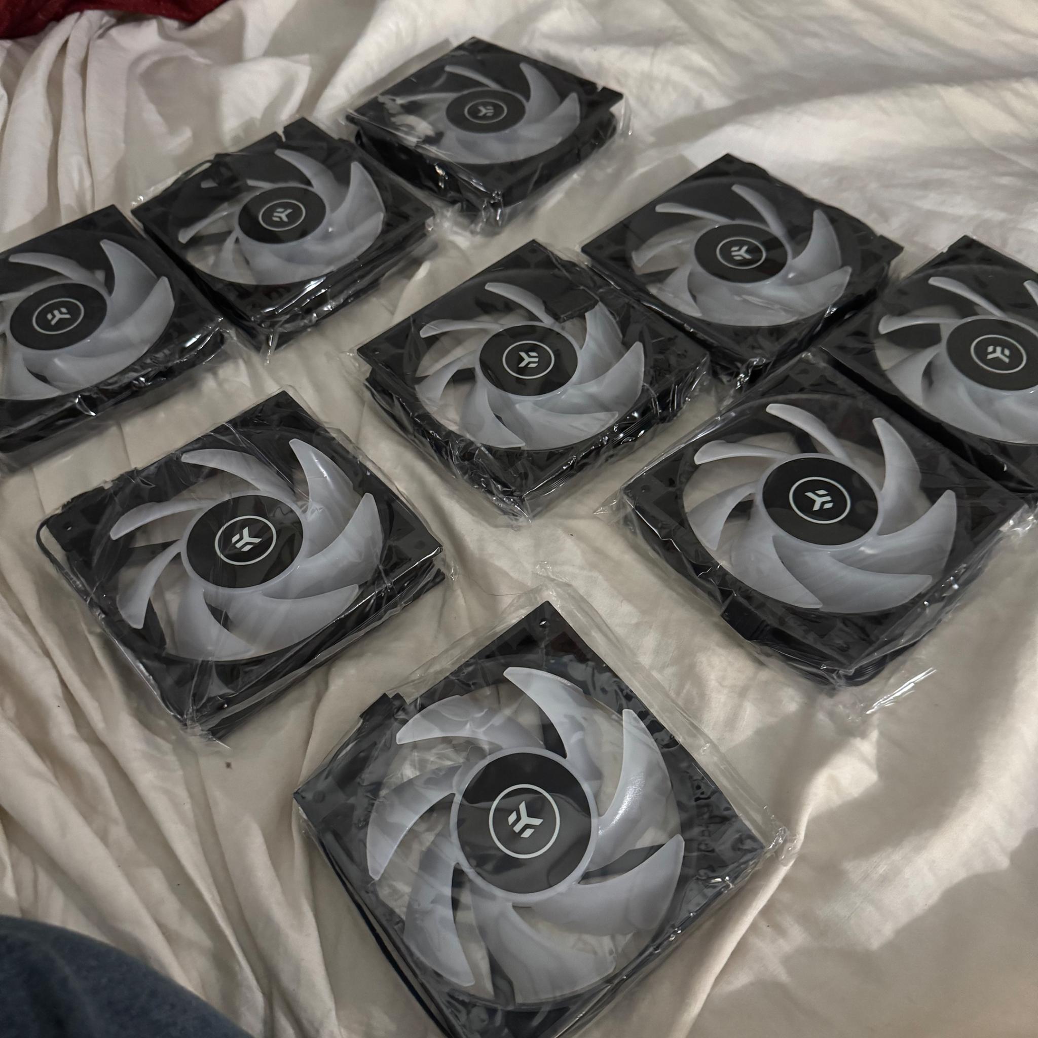 9 Brand New Vardar S Fans + 1 Used