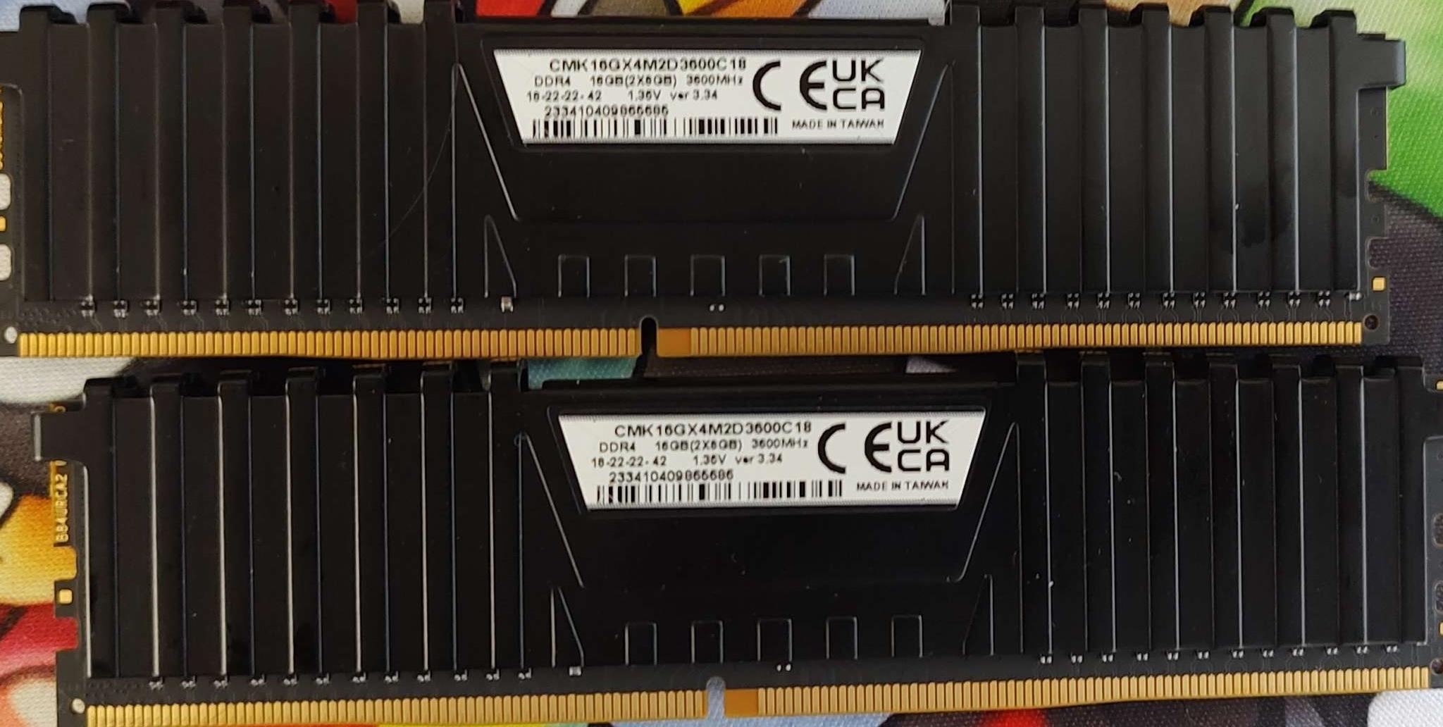 Corsair Vengenance 16GB (2x8) 3600MHz