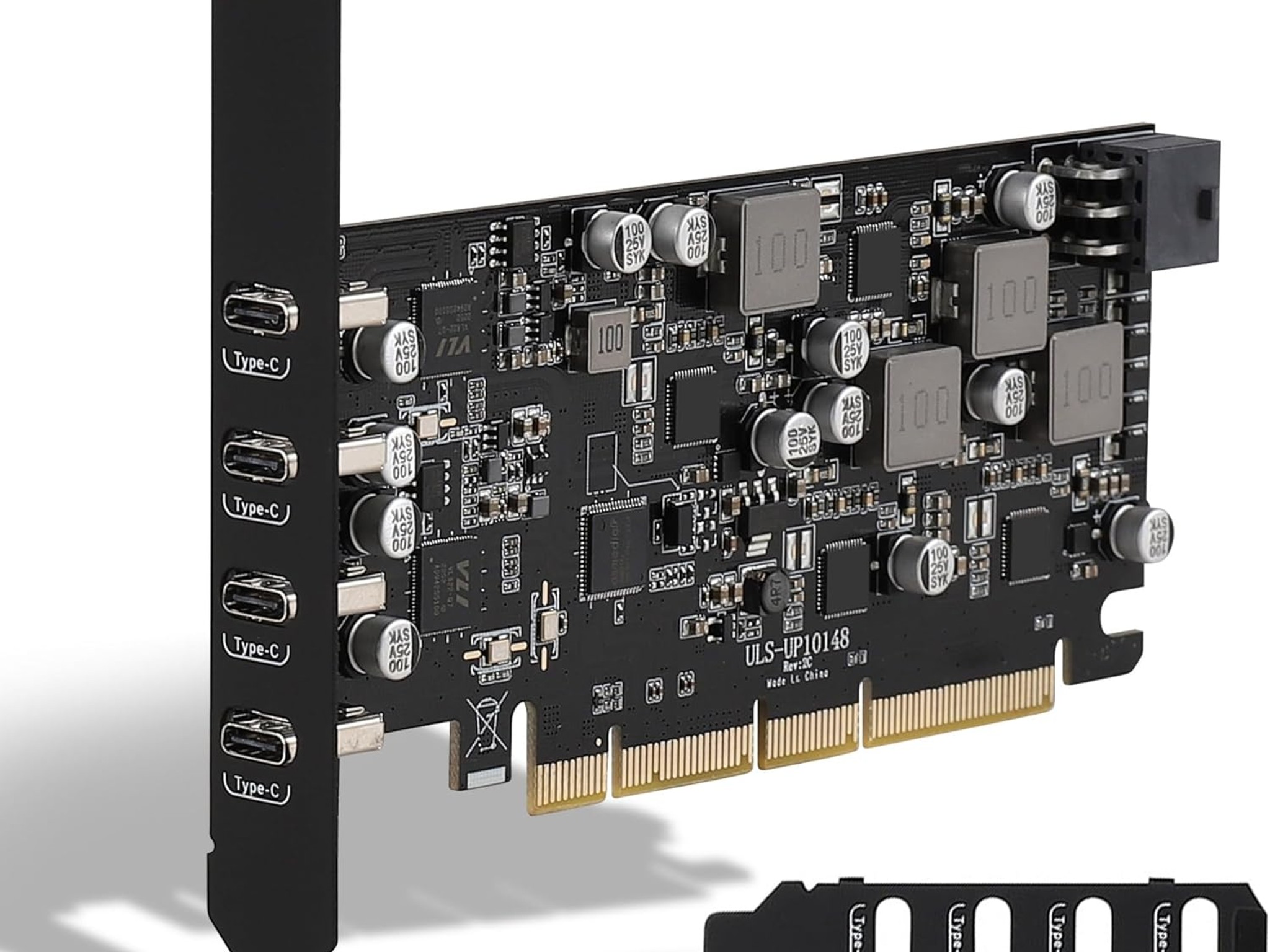 USB PCIe 4 USB Type-C Ports PCIe USB 3.1 (USB 3.2 Gen 2) with 10 Gbps Power Delivery Card