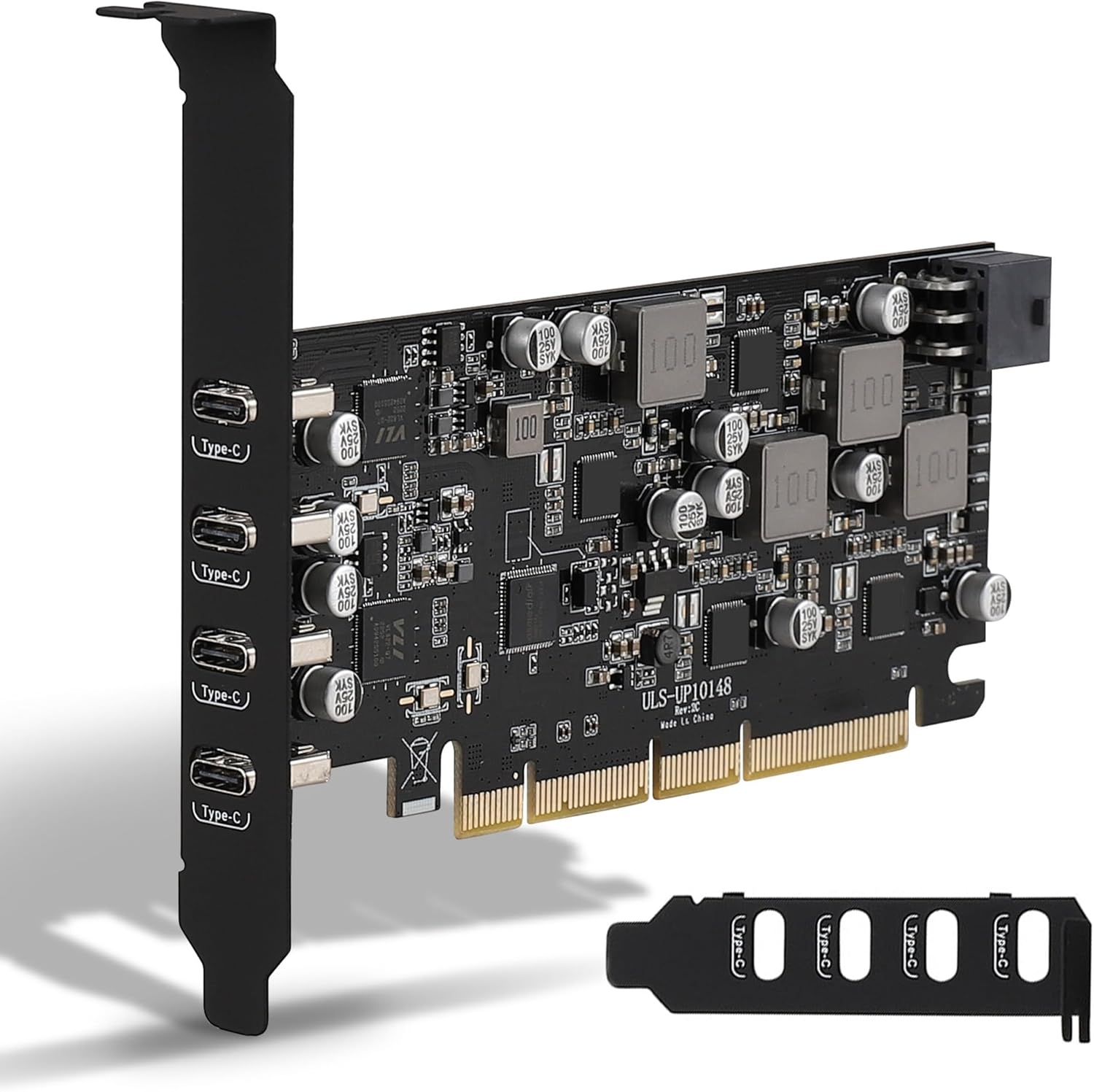 USB PCIe 4 USB Type-C Ports PCIe USB 3.1 (USB 3.2 Gen 2) with 10 Gbps Power Delivery Card
