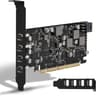 USB PCIe 4 USB Type-C Ports PCIe USB 3.1 (USB 3.2 Gen 2) with 10 Gbps Power Delivery Card
