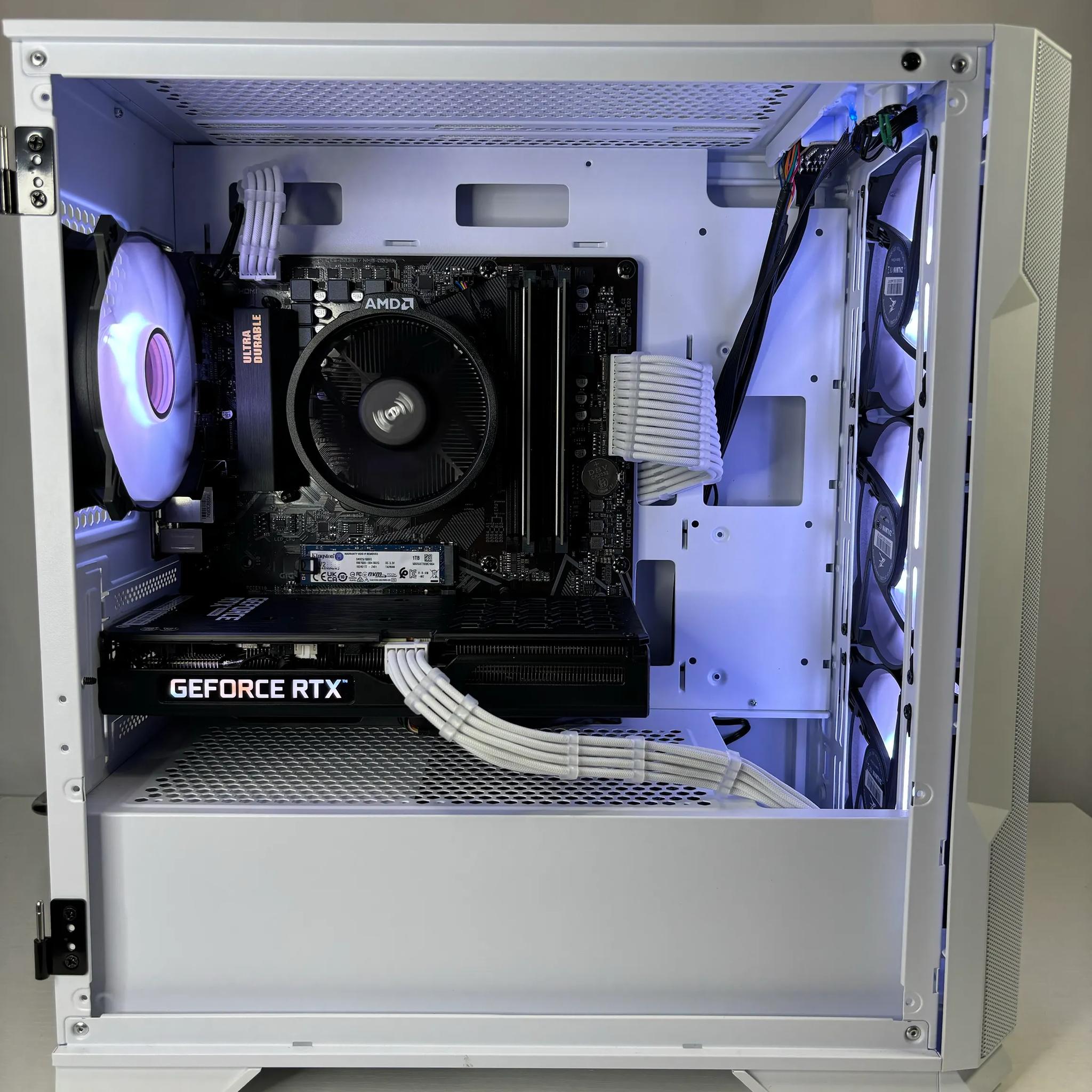 ❄️White RTX Gaming PC | Ryzen 5 5500 | RTX 3050 | 16GB RAM | 1TB NVME❄️