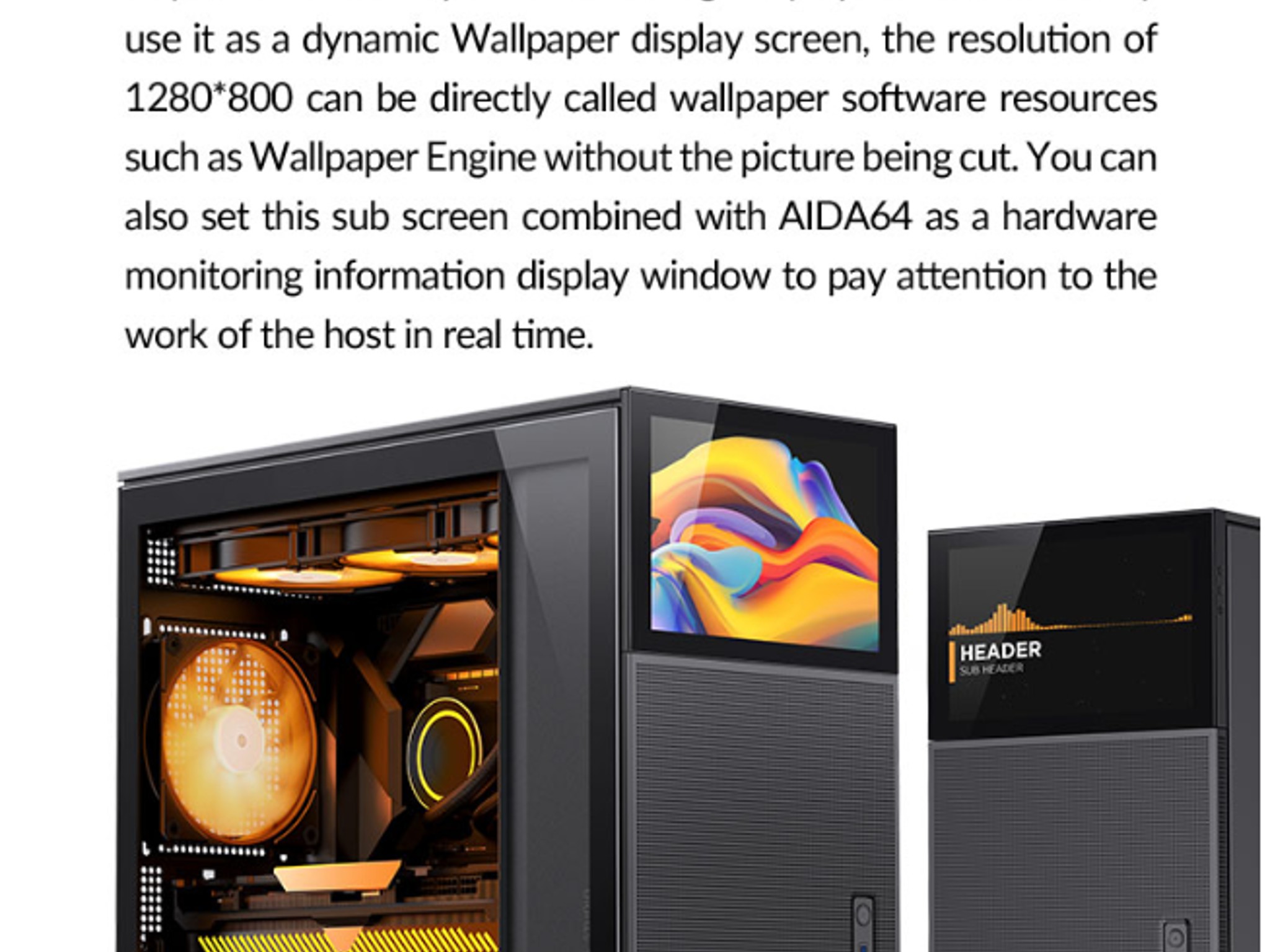 JONSBO D31 MESH SC BLACK Micro ATX Computer Case with LCD Display & 1x 120mm Fan