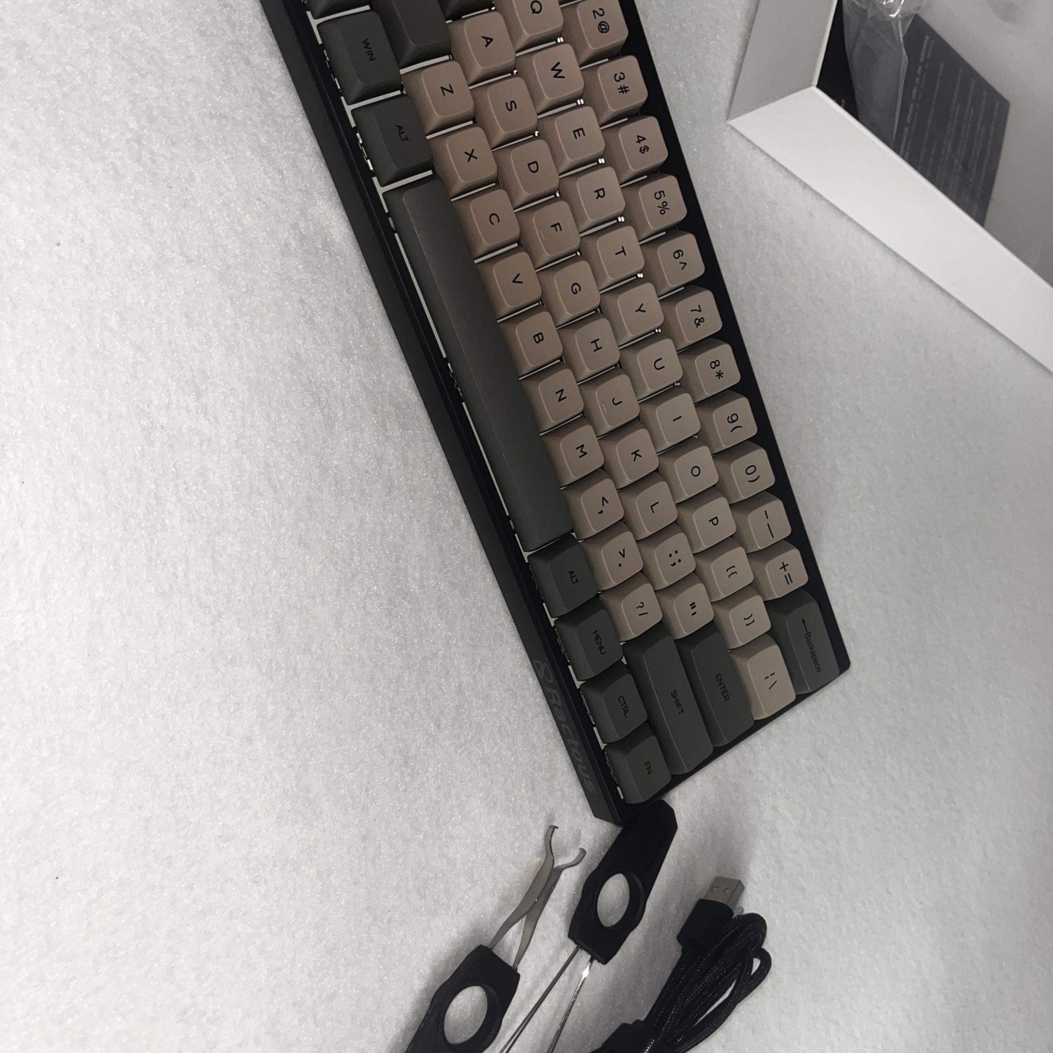 Ractous Design RGB Keyboard  Hot Swappable.  Gateron Optical Brown Switches. Bluetooth/Wired.